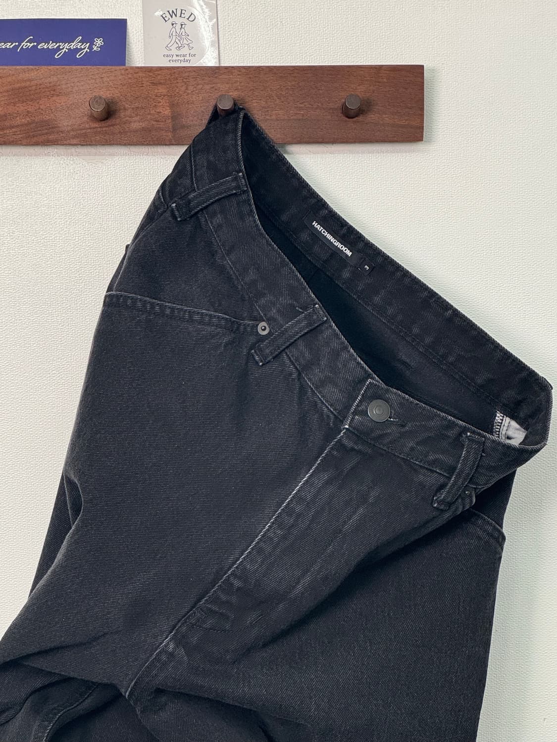 Hatchingroom Wide Curve Jeans Jet Black 상품이미지1