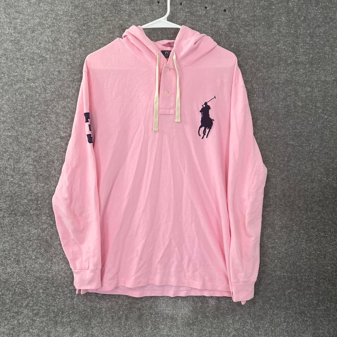 폴로 랄프로렌 빅포니 후드 티셔츠 핑크 상품이미지1