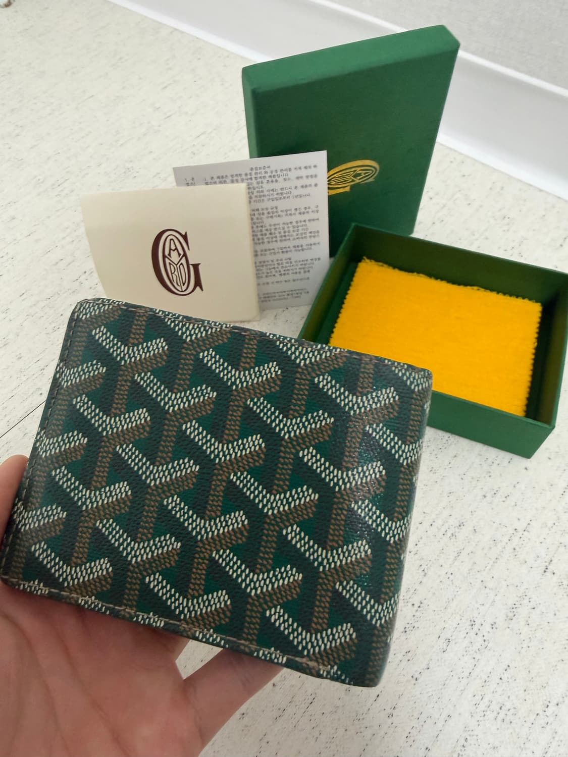 (정품) 고야드 빅투와르 반지갑 스페셜 그린 상품이미지6