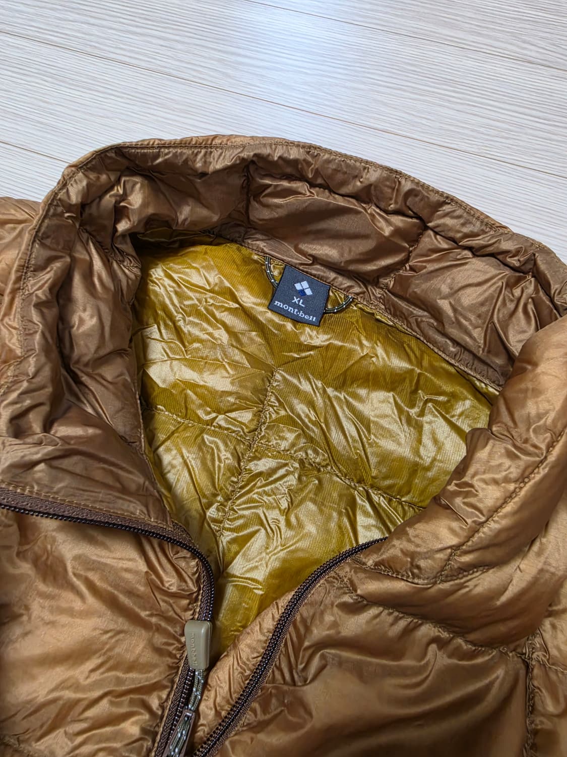 몽벨 슈페리어 남성 다운 EX800 브라운 XL 경량패딩 상품이미지3
