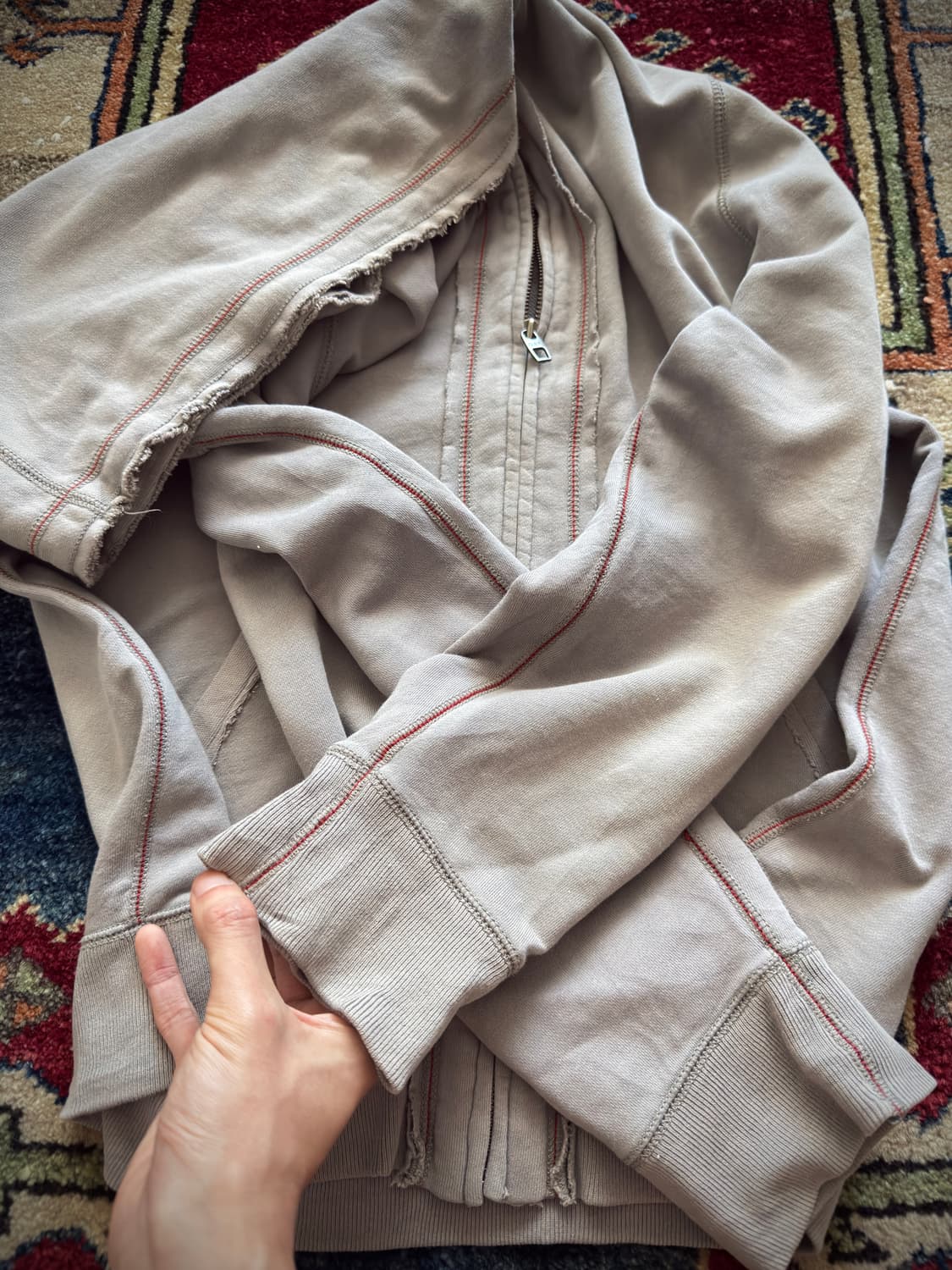 90s Old Gap Selvede line Hood zip-up 상품이미지4