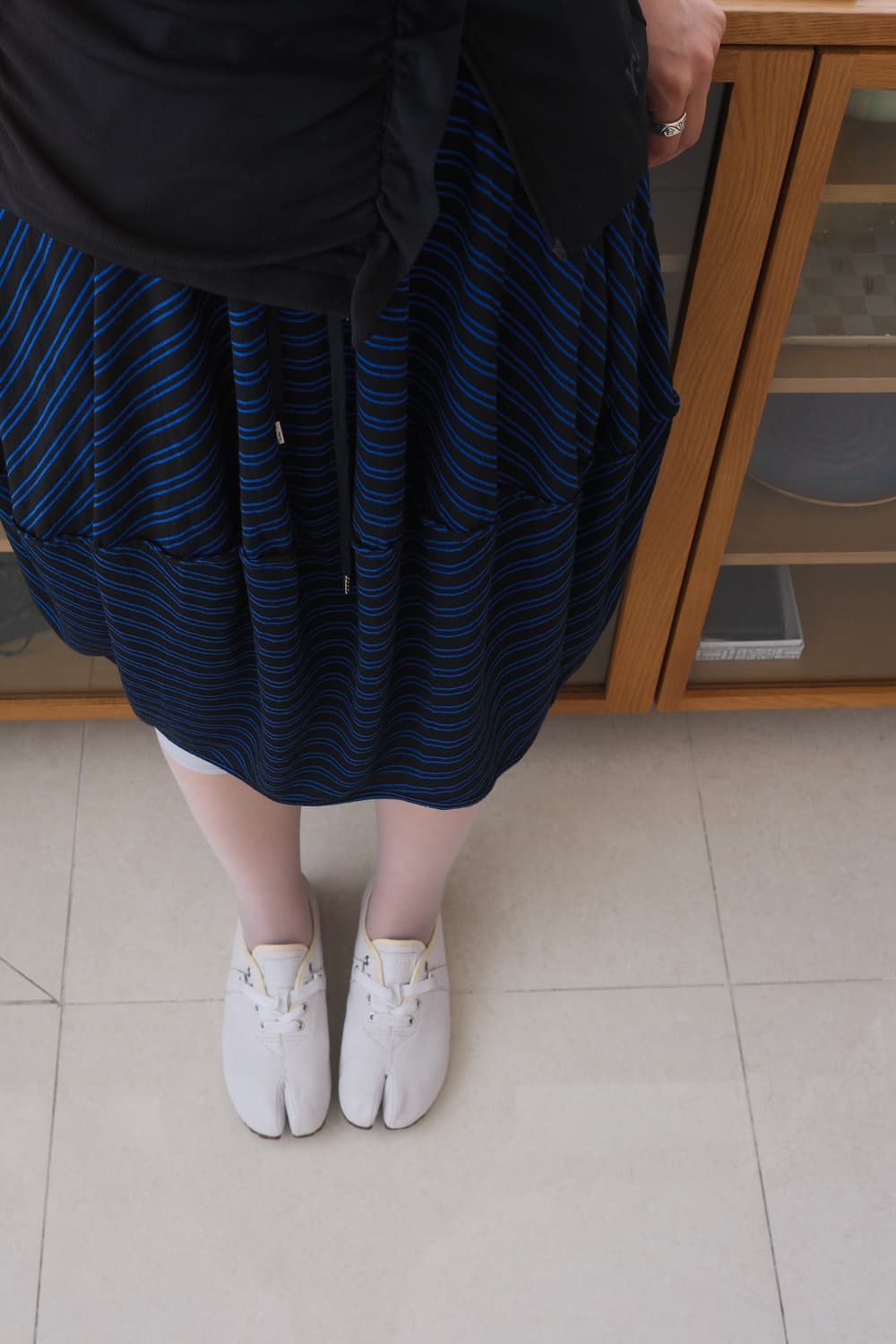 Stripe balloon jersey skirt 상품이미지3