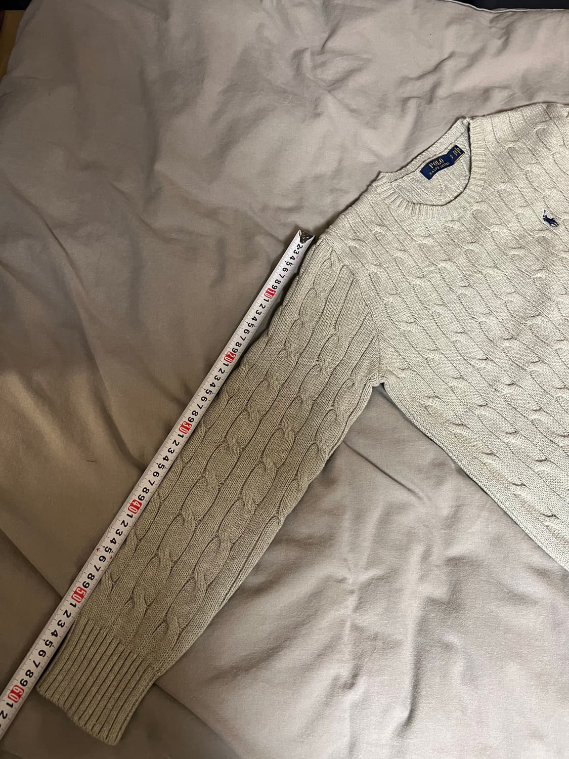 폴로 랄프로렌 케이블 꽈배기 니트 그레이 S 상품이미지9