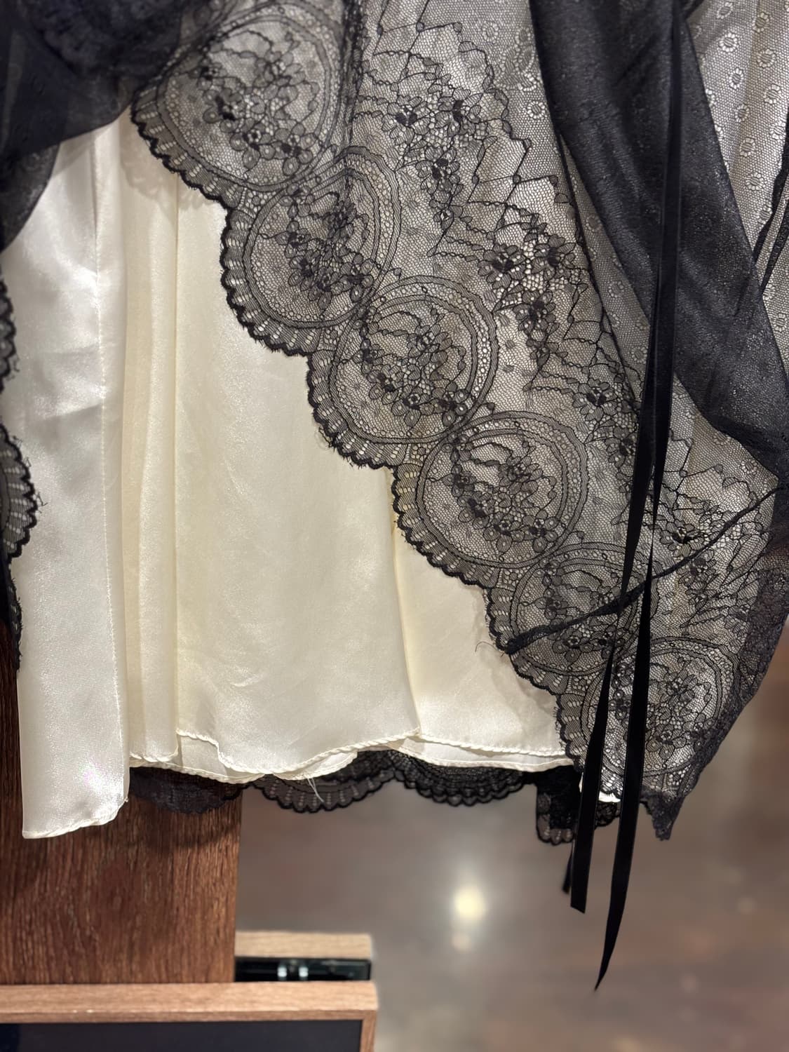 블랙 레이스 레이어드 슬리브리스 파티 원피스 갸루 상품이미지10