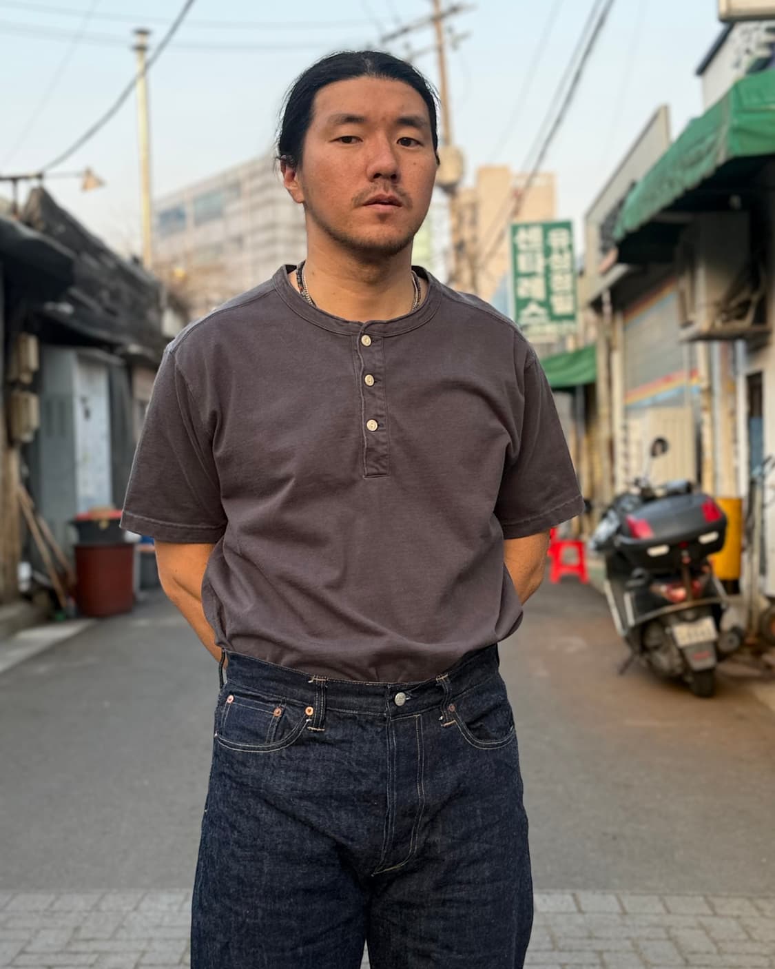 브론슨 10.6oz 코튼 숏 슬리브 헨리 티셔츠 XXL 상품이미지5