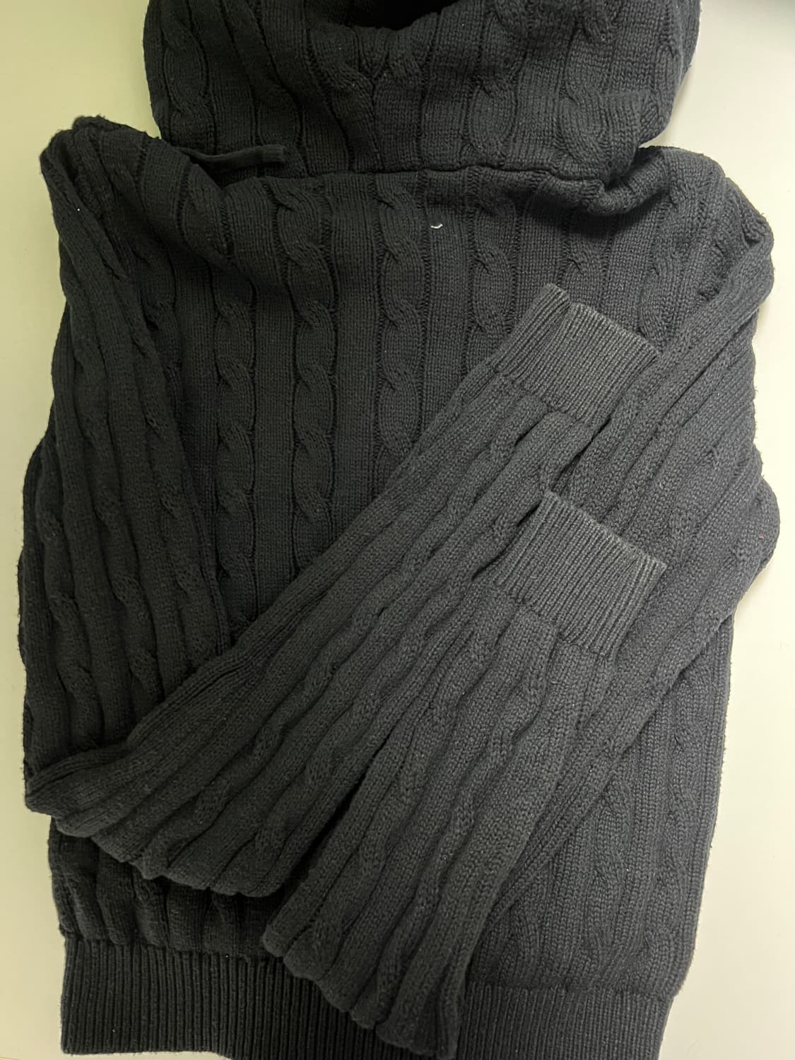 페일제이드 니트 후드집업 PJ cotton knit zip-up 블랙 상품이미지8
