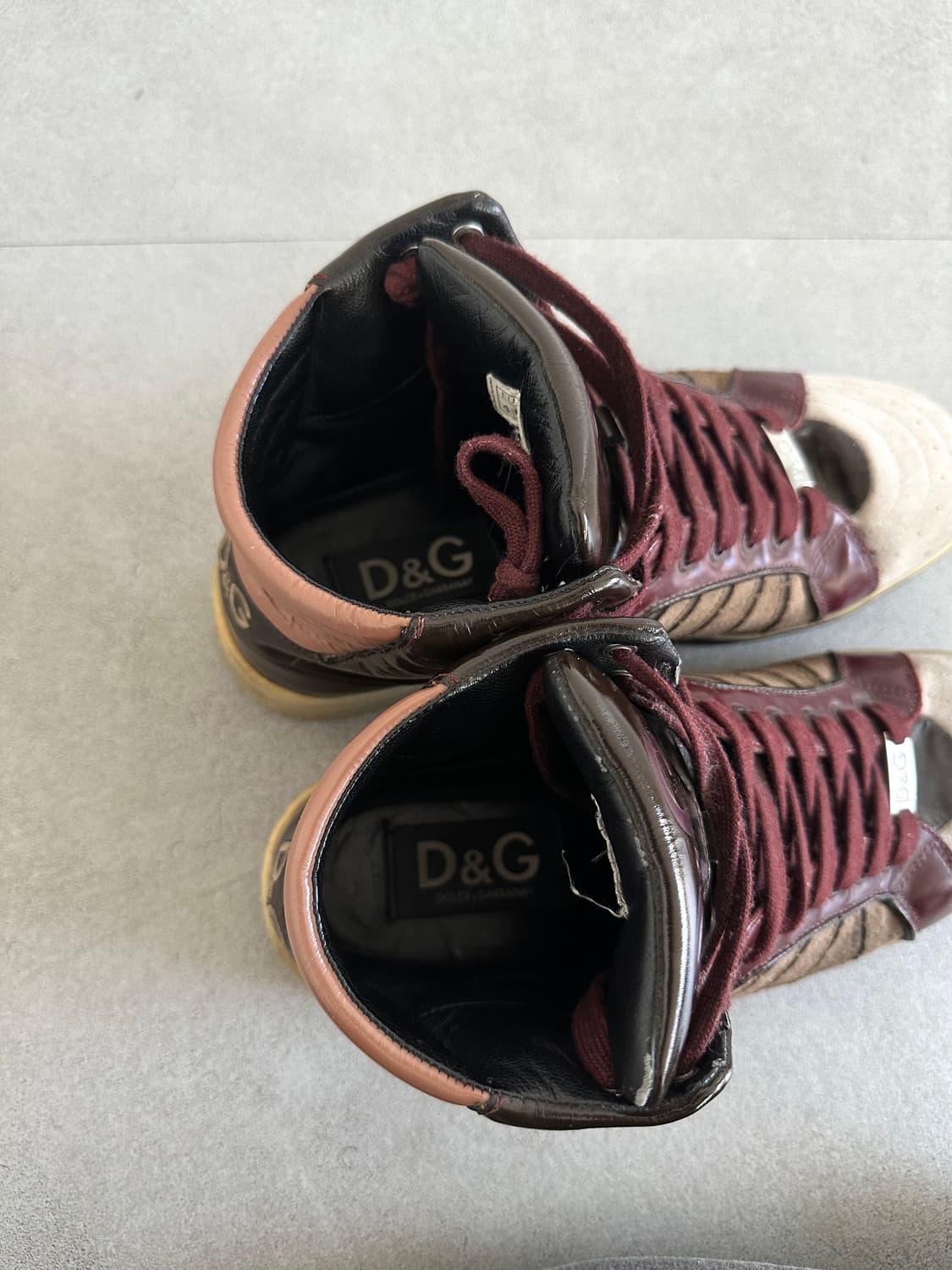 돌체앤가바나 2000s 버건디 하이탑 상품이미지6