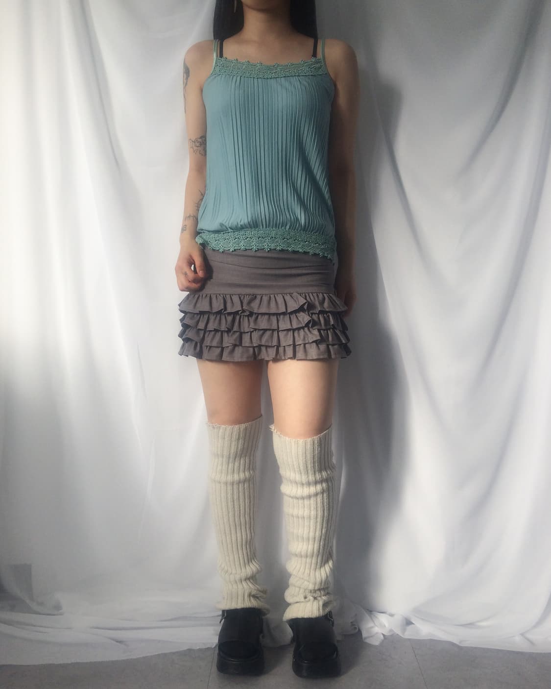 Lace pleats sleeveless 상품이미지5