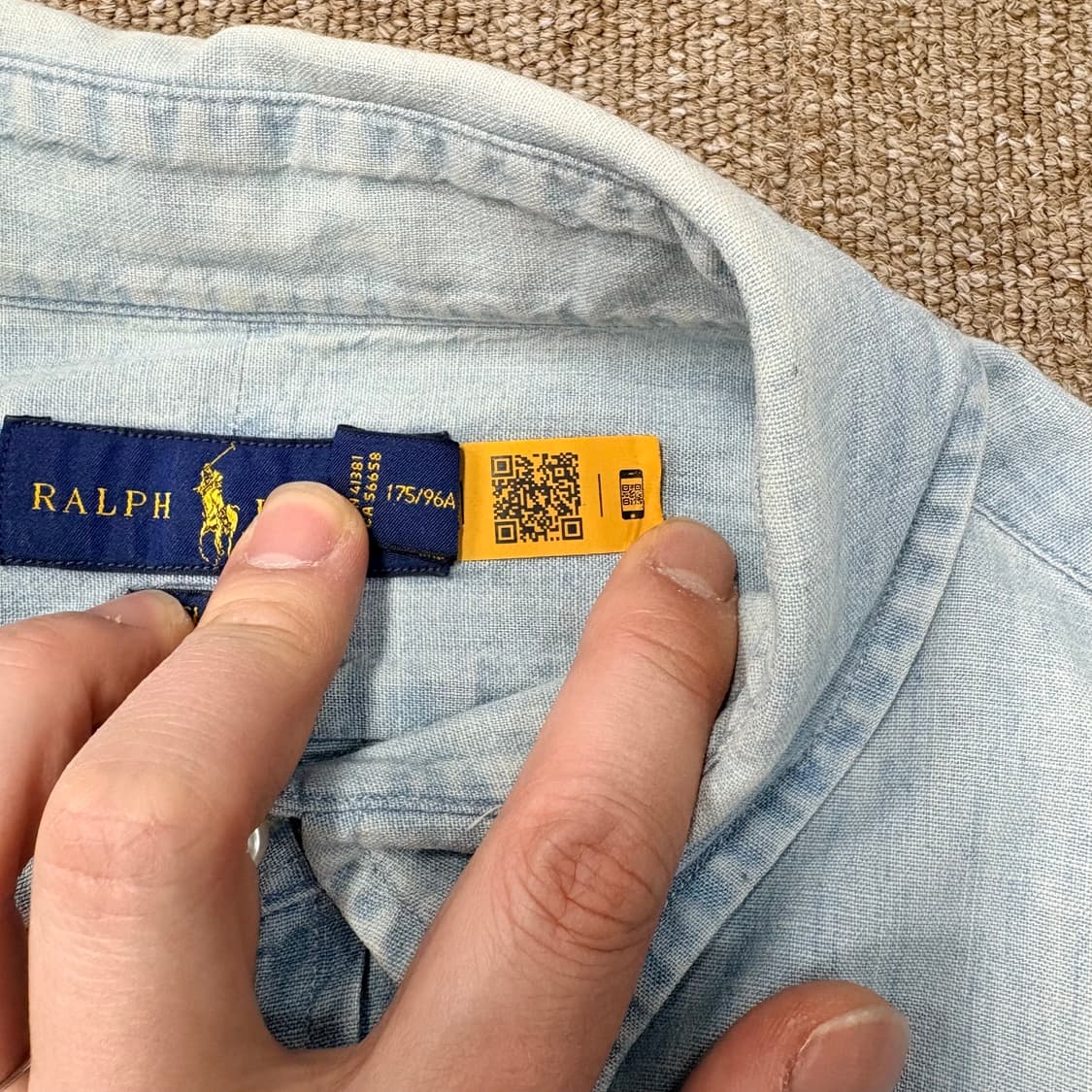 큐알 폴로 랄프로렌 데님셔츠 상품이미지5