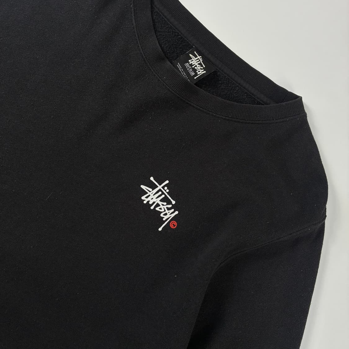 Stussy  스투시 베이직 스탁로고 블랙 맨투맨  상품이미지4