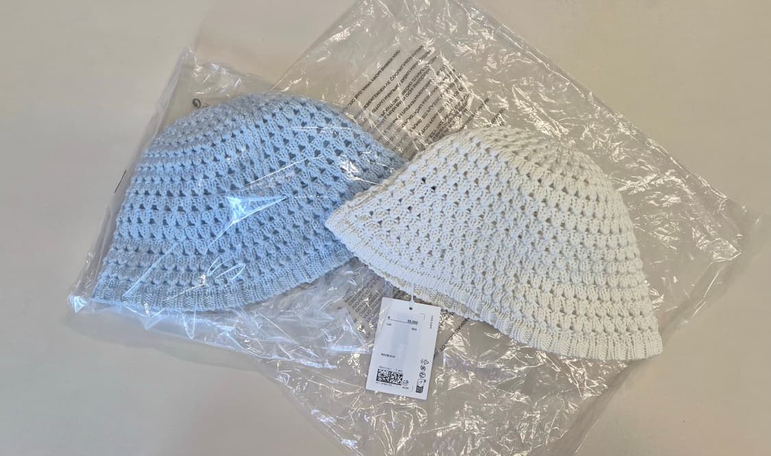 새상품) COS 코스 크로셰 버킷햇 xs/s 상품이미지1