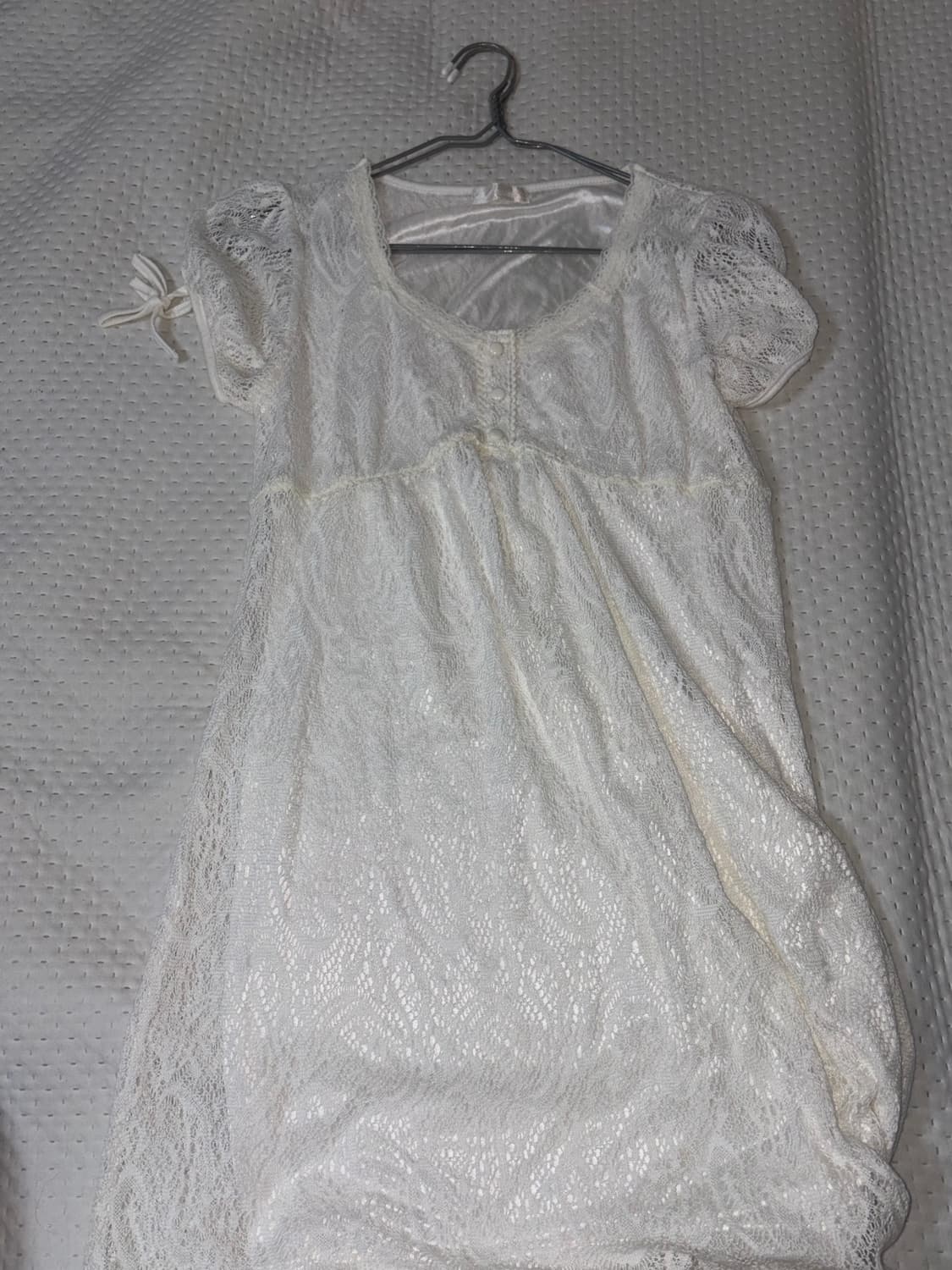 빈티지 레이스 반팔 원피스 상품이미지1