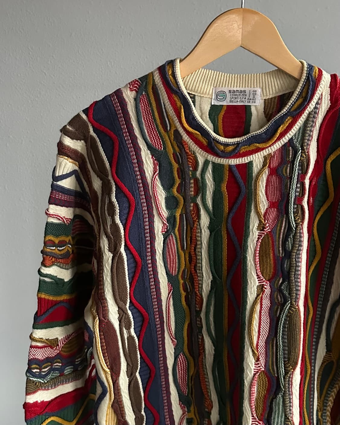 [S]samas 3D 멀티컬러 케이블 니트 스웨터 상품이미지4