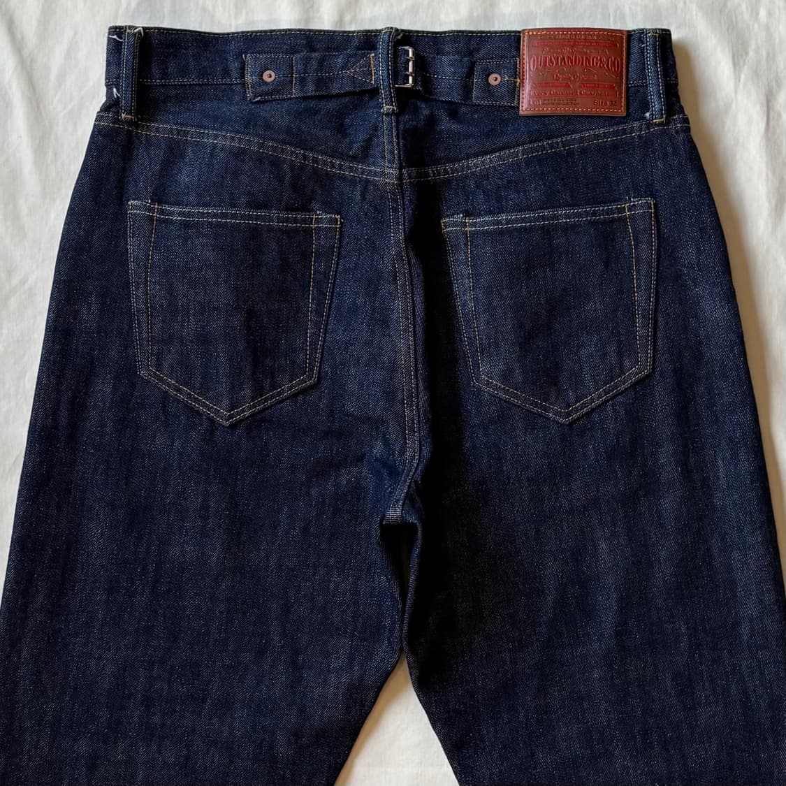 [32] 아웃스탠딩 30s 신치백 셀비지 와이드 팬츠 상품이미지8