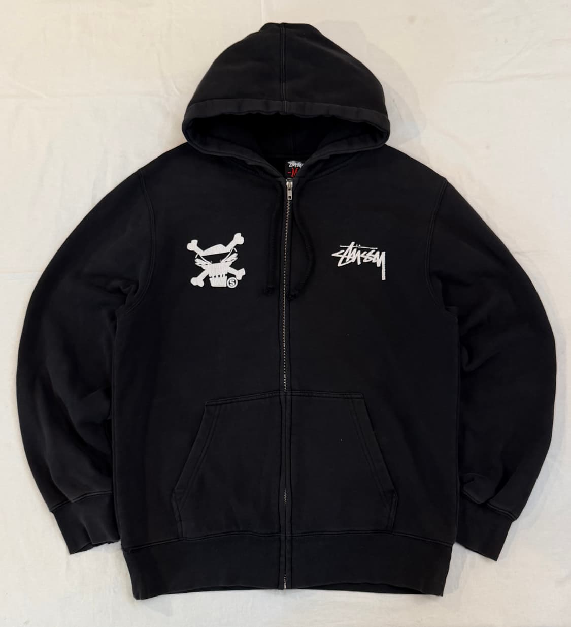 00s 스투시 X 배틀 액스 스컬 후드집업 블랙 상품이미지2
