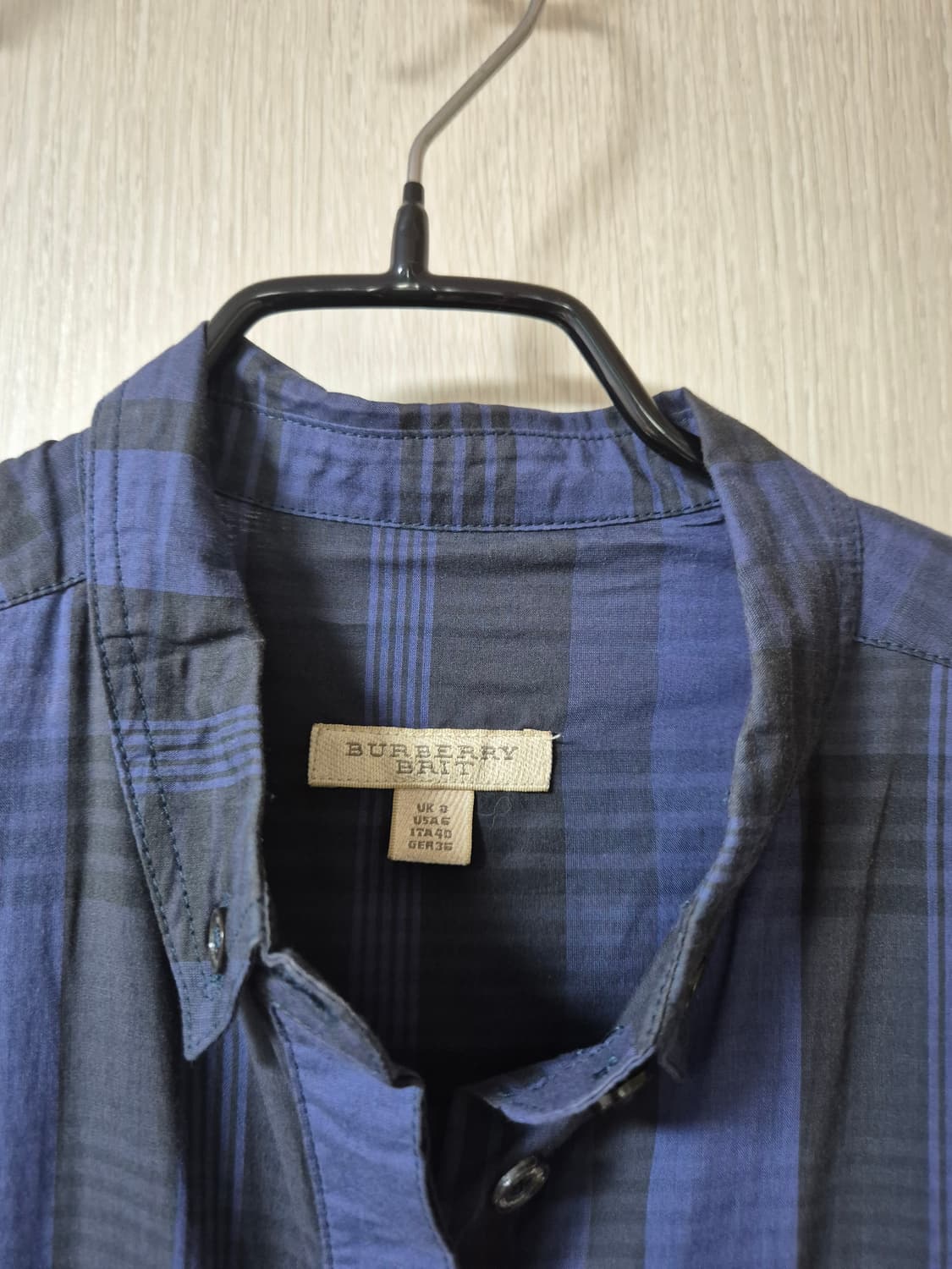 (정품) 버버리 셔츠원피스 배색라인 원피스 6 (40) 상품이미지5