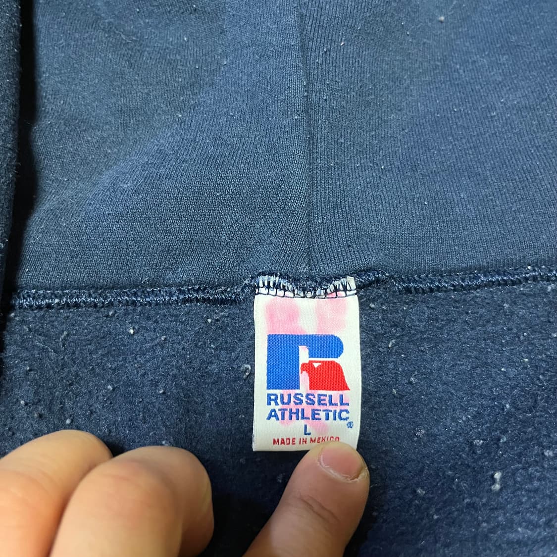 [L] 90s 빈티지 러셀 후드집업 네이비 상품이미지4
