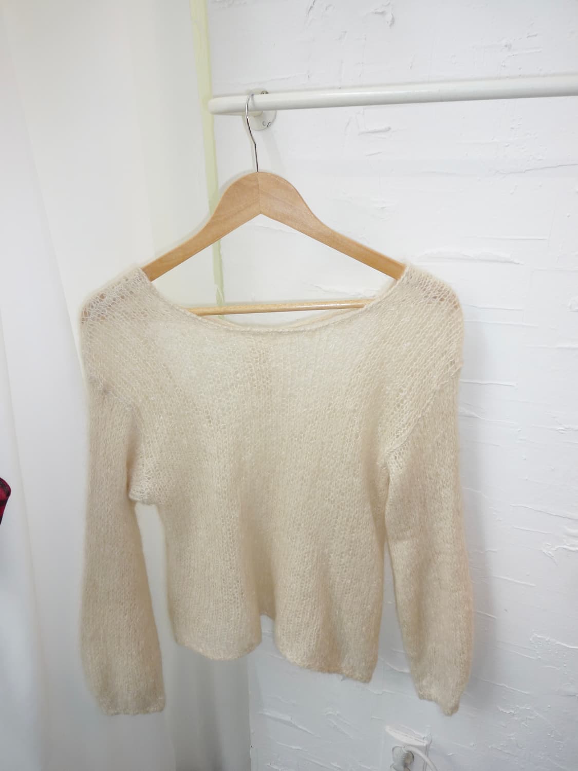 Ribbon tie ivory knit 상품이미지4