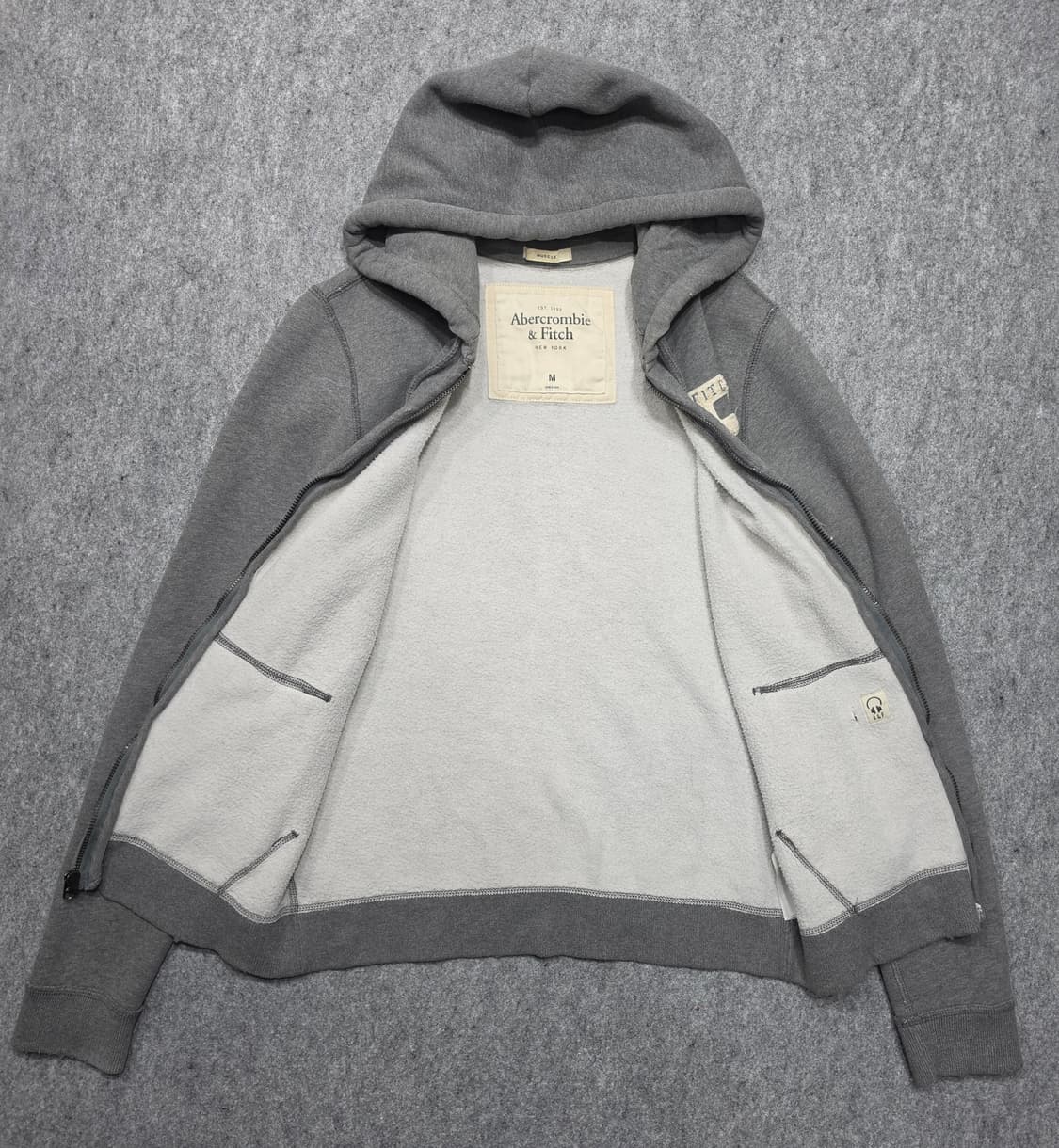 아베크롬비 F로고 패치 빈티지 Y2K 후드집업 M 상품이미지3