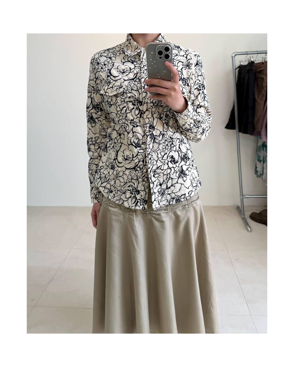 빈티지 플로랄 셔츠 상품이미지4