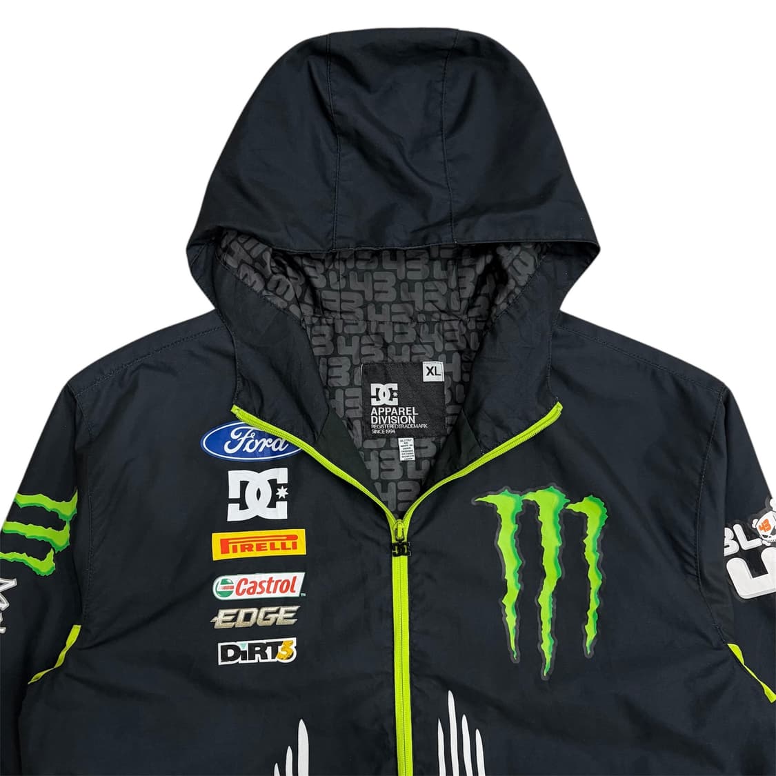 DC 슈즈 X 몬스터 에너지 레이싱 비람막이 자켓 오버핏 xl 상품이미지3
