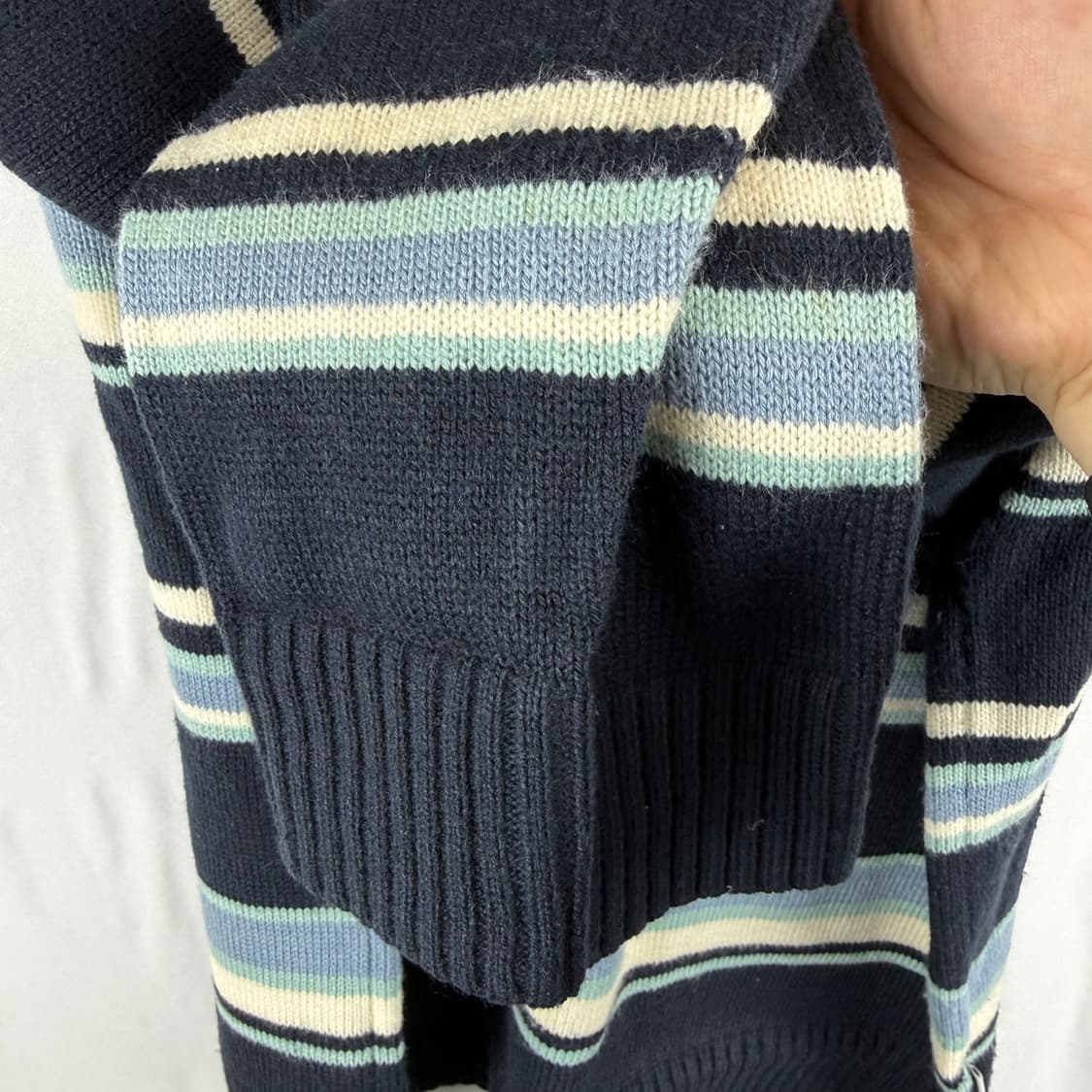 S) 후아유 스트라이프 베어 라운드 니트 상품이미지4