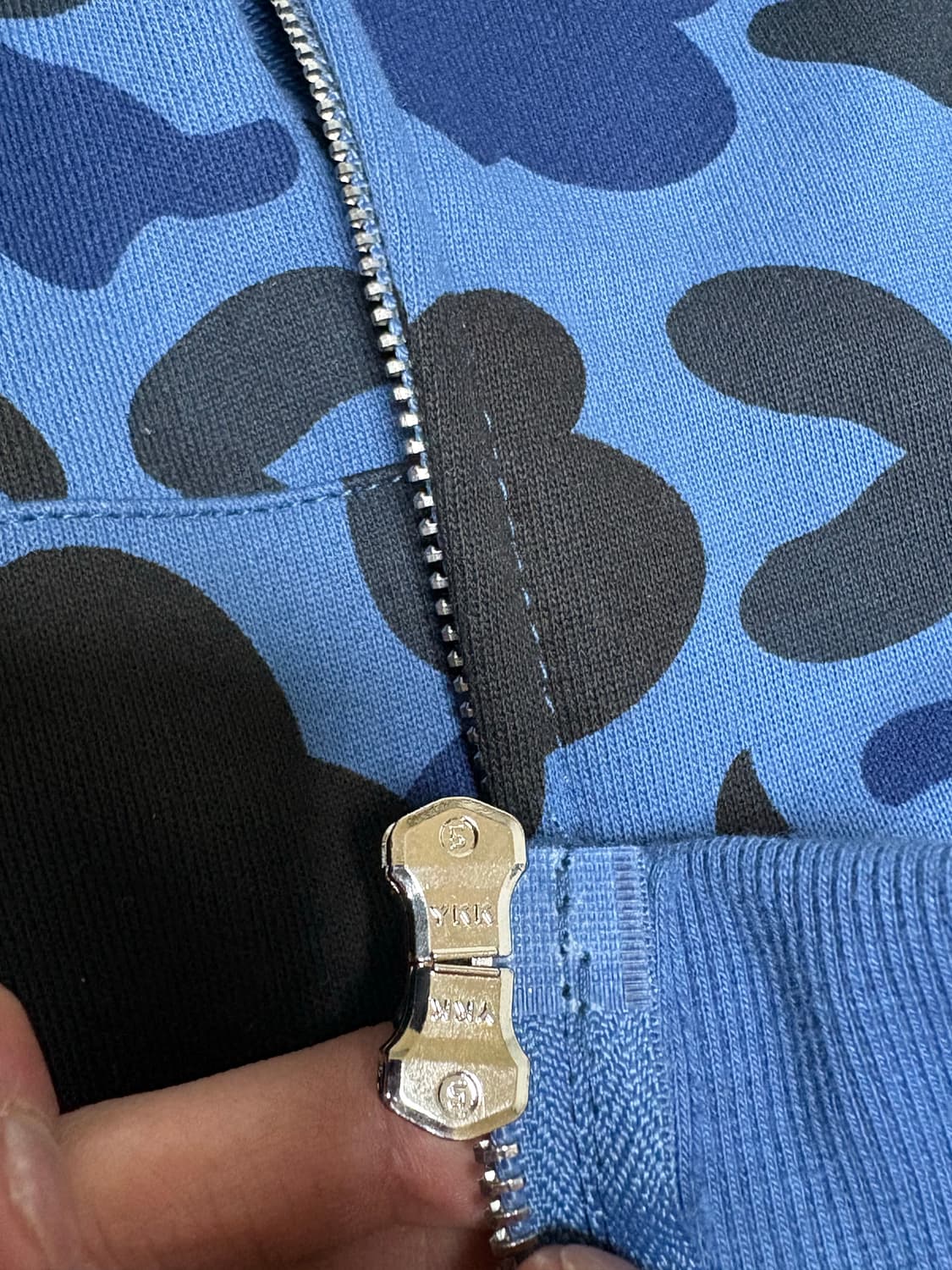 베이프 블루 카모 후드집업 XL사이즈 상품이미지5