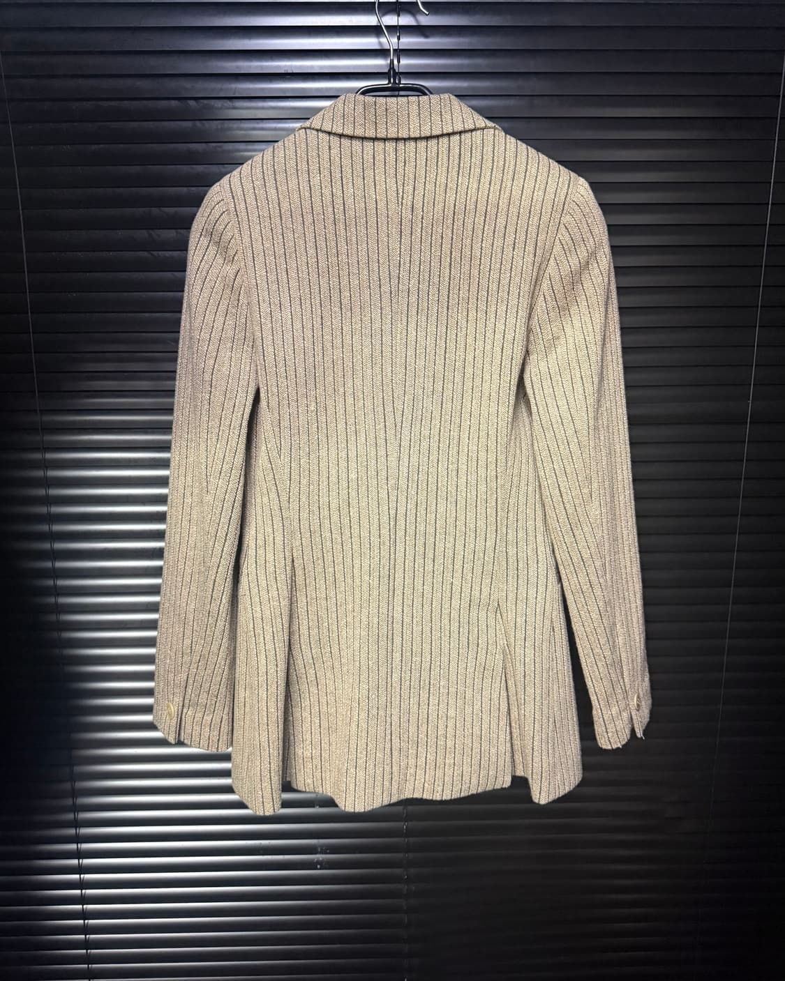 아르마니 스트라이프 헤링본 울 자켓 2버튼 블레이져 에스닉 웨스턴 베이지 상품이미지5