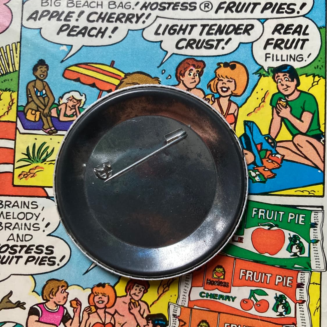 빈티지 daytona beach 레인보우 프린팅 핀 버튼 뱃지 브로치 상품이미지2