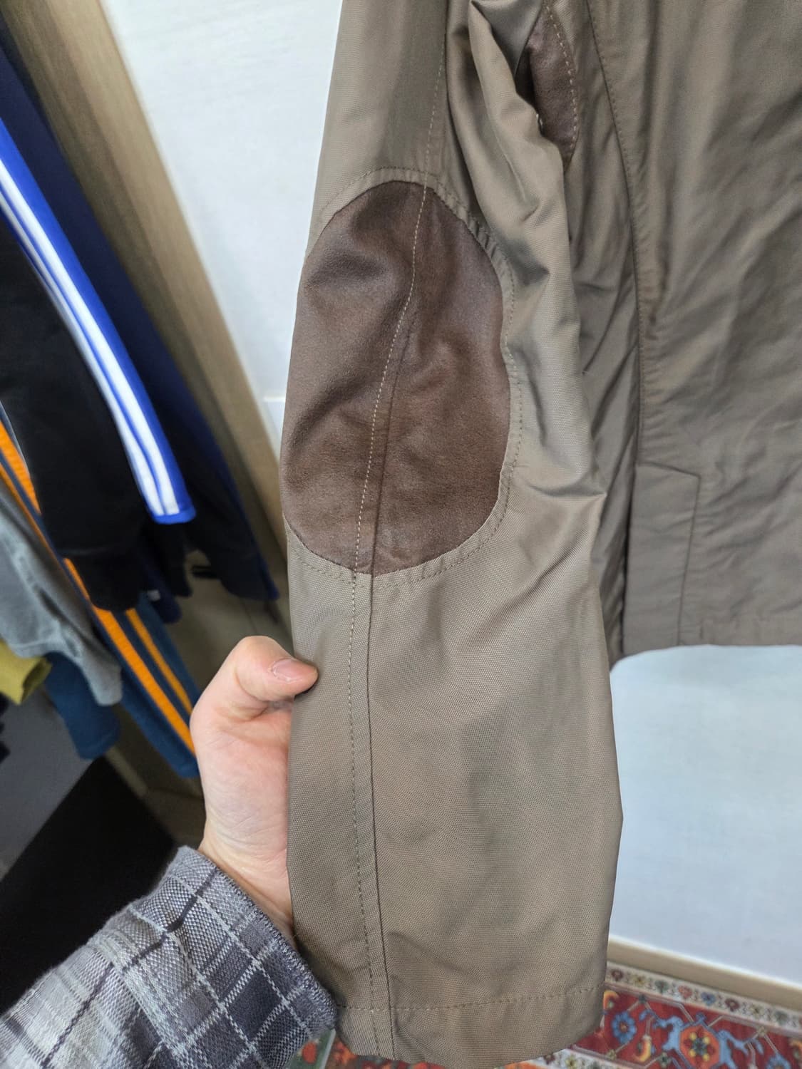 아르마니 꼴레지오니 엘보우 패치 가죽 디테일 자켓 m L 상품이미지4