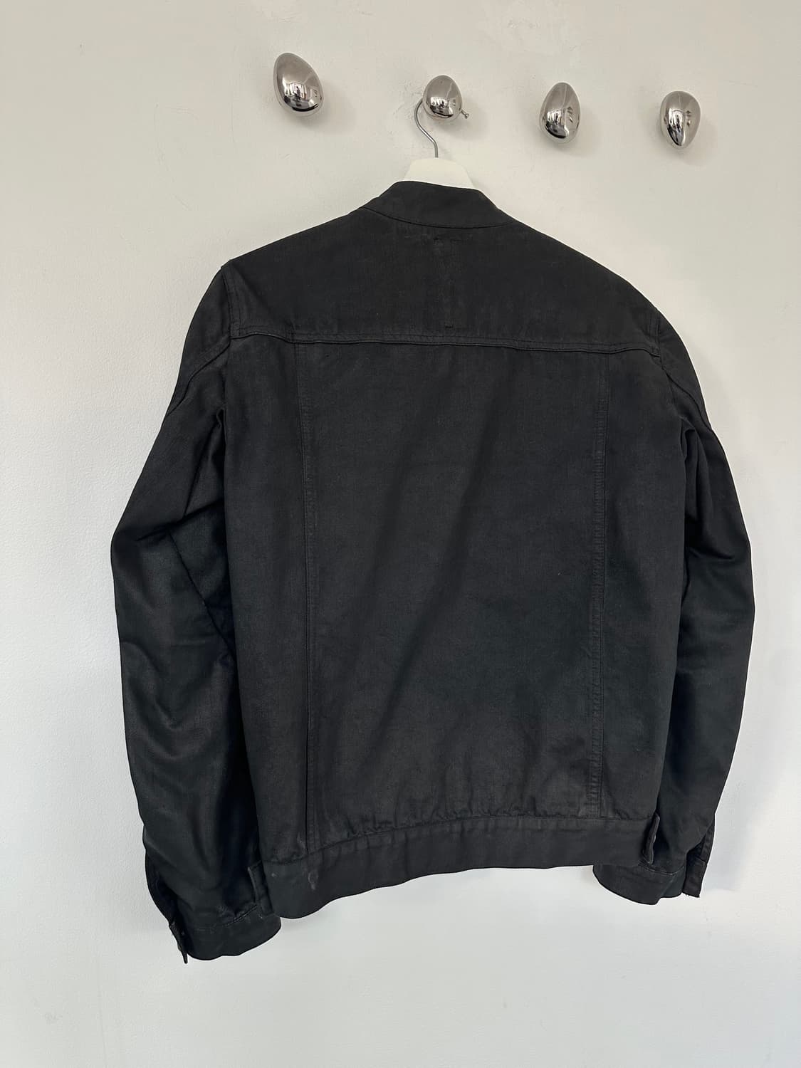 릭오웬스 슬레이브 왁스코팅 하이넥 자켓 상품이미지6