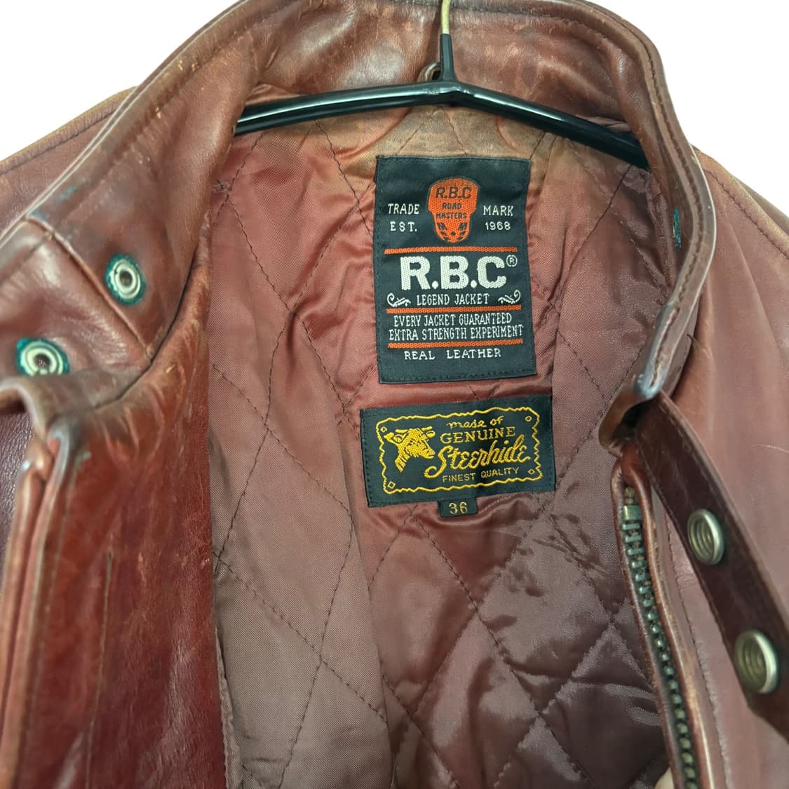 RBC 스티어하이드 카페레이서 크롭 레더 자켓 36 라이더자켓 상품이미지4