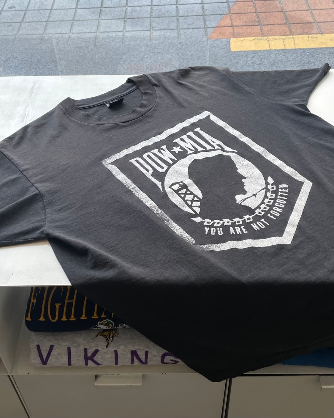 90’s USA POW · MIA T-shirt XL  상품이미지4
