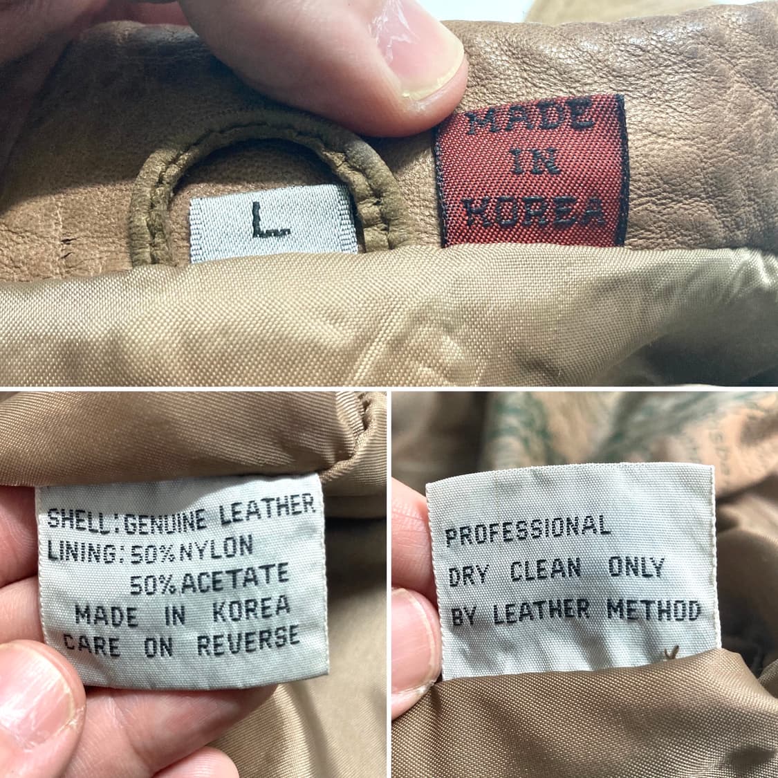 90s 호주 메리노 양가죽 램스킨 레더 봄버 자켓 105-110 상품이미지9