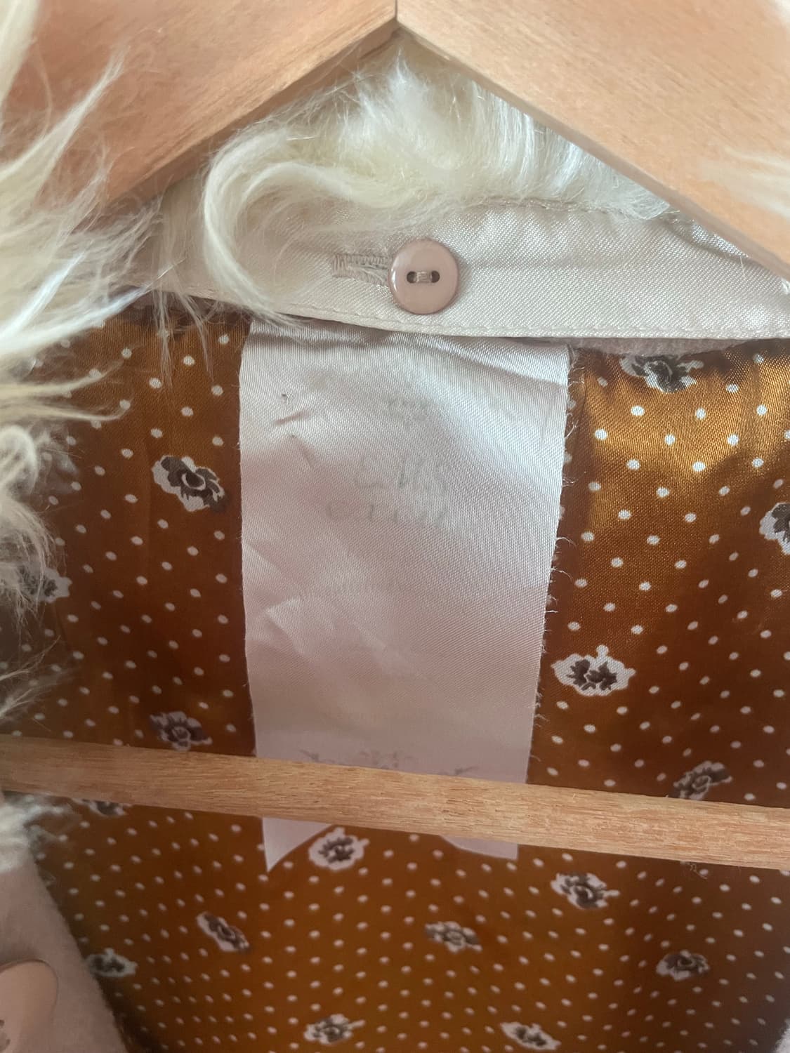 모리걸 빈티지 라떼갸루 베이지 카라 퍼 숏코트 🧡🤎 상품이미지2