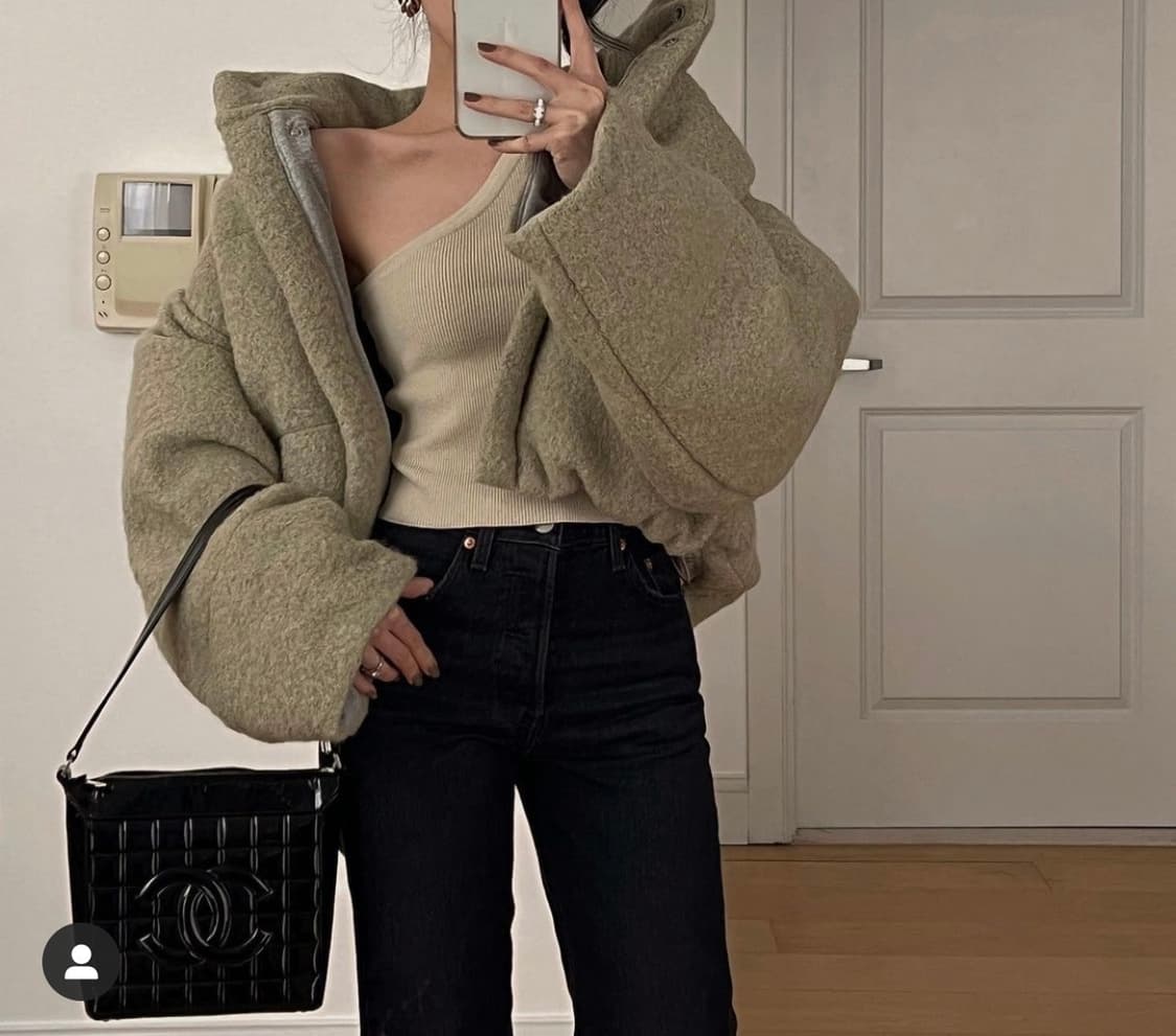 Monoha 모노하 부클 숏패딩(구스다운) 상품이미지1