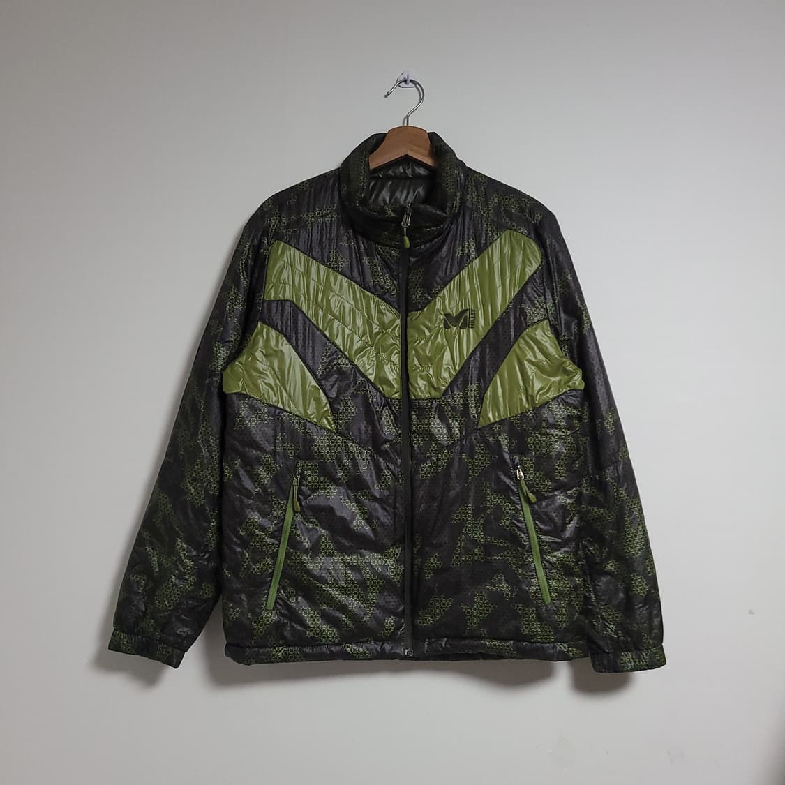 (100) MILLET 밀레 리버시블 카모플라쥬/그린 양면 패딩 점퍼 상품이미지1