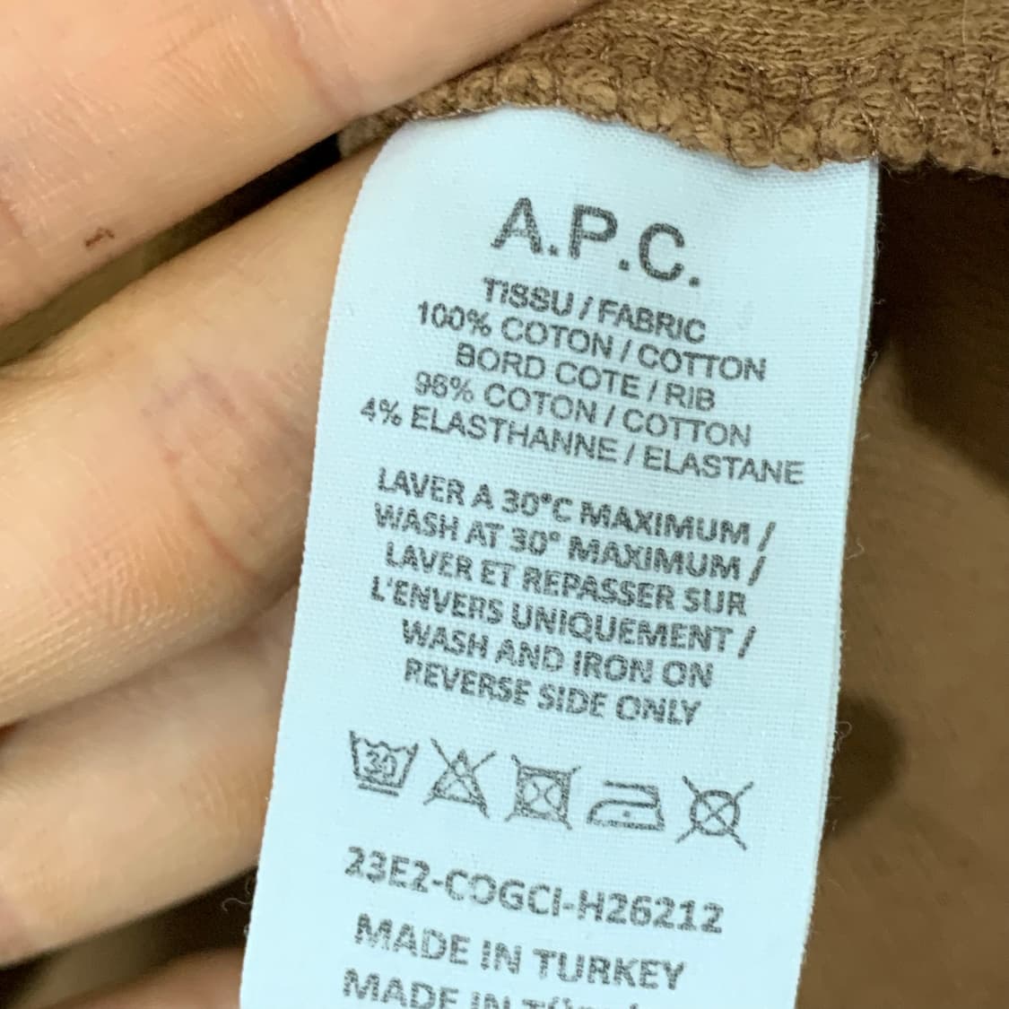 아페쎄 APC 자수로고 와플 카라티 PK 반팔 오버사이즈 상품이미지5
