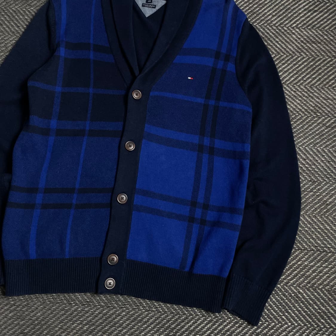 타미힐피거 자수로고 체크 패턴 가디건y 4784 상품이미지3