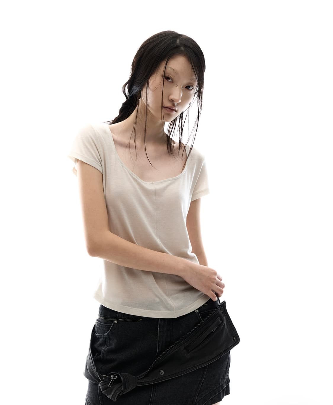 오호스 Flatseam Tee / Oatmeal 상품이미지3