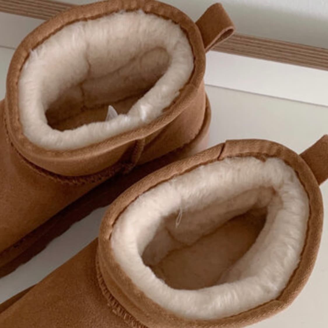 에이블리 숏어그 카멜 브라운 부츠 240 상품이미지5