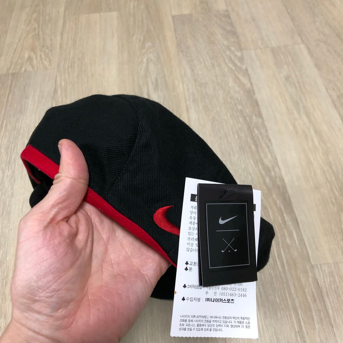 (L) 새상품 90's 나이키 NIKE 데드스탁 빈티지 트윌 베레모 블랙 상품이미지3