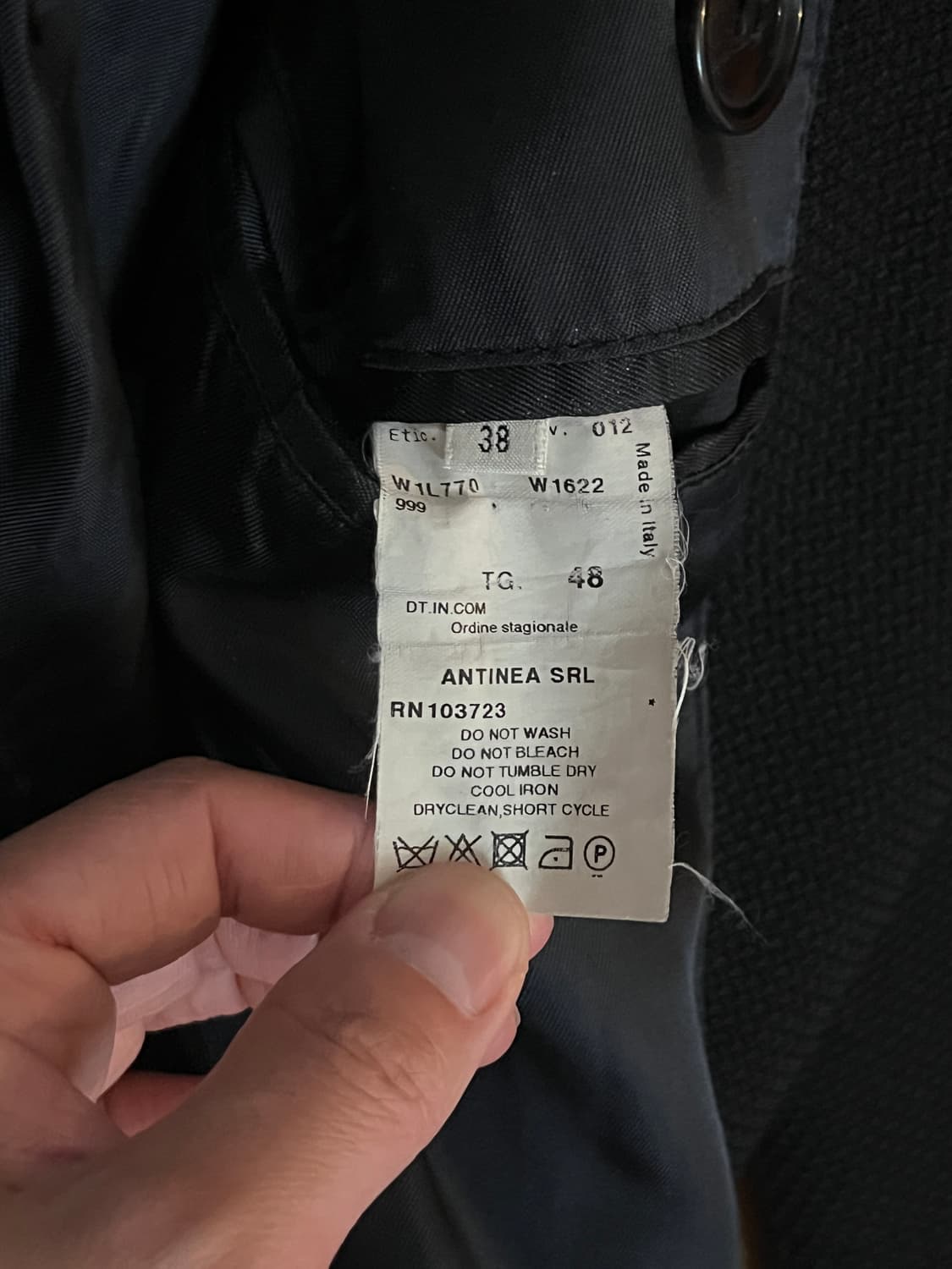 00s 엠포리오 아르마니 더블 체스터필드 벨벳 코트 상품이미지5