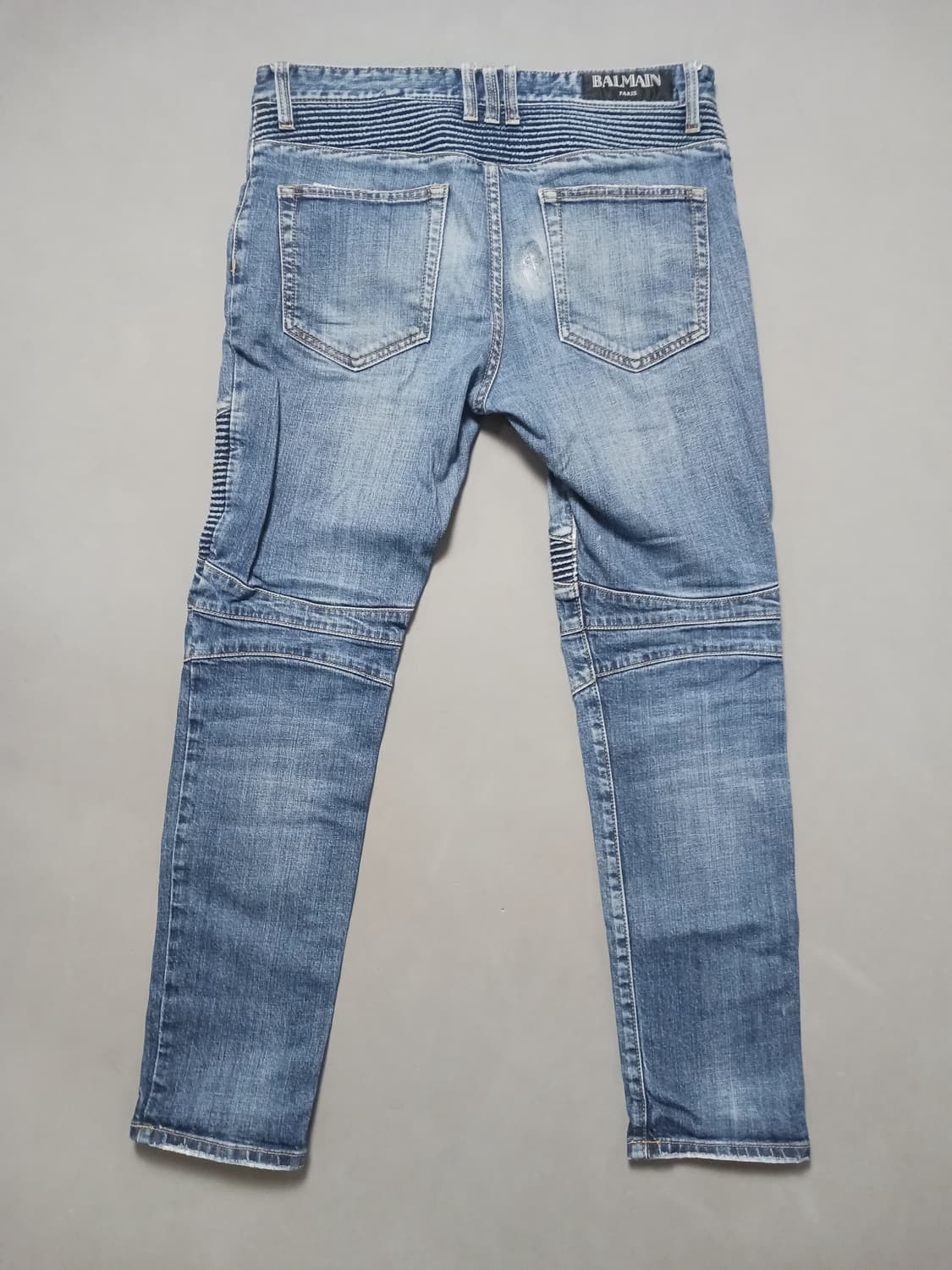 [33] 발망 스티치덧댐 바이커진 청바지 상품이미지7