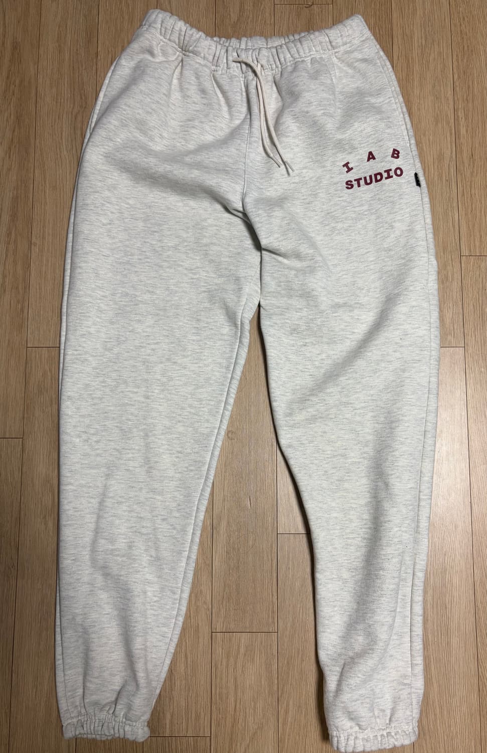 아이앱 스튜디오 스웨트팬츠 오트밀 버건디 M 상품이미지2