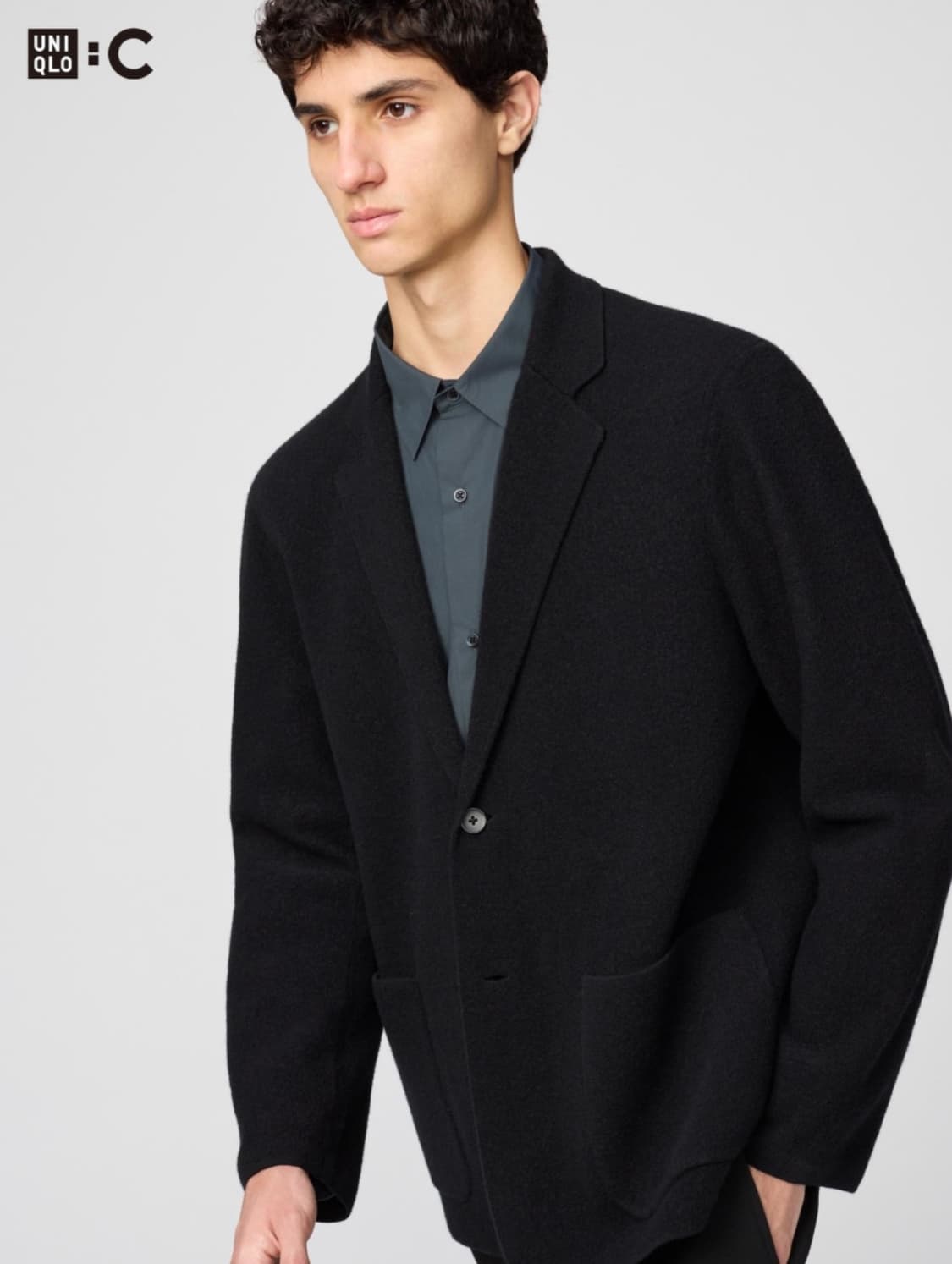 유니클로 C 니트 재킷(블레이저) XL 블랙 상품이미지1
