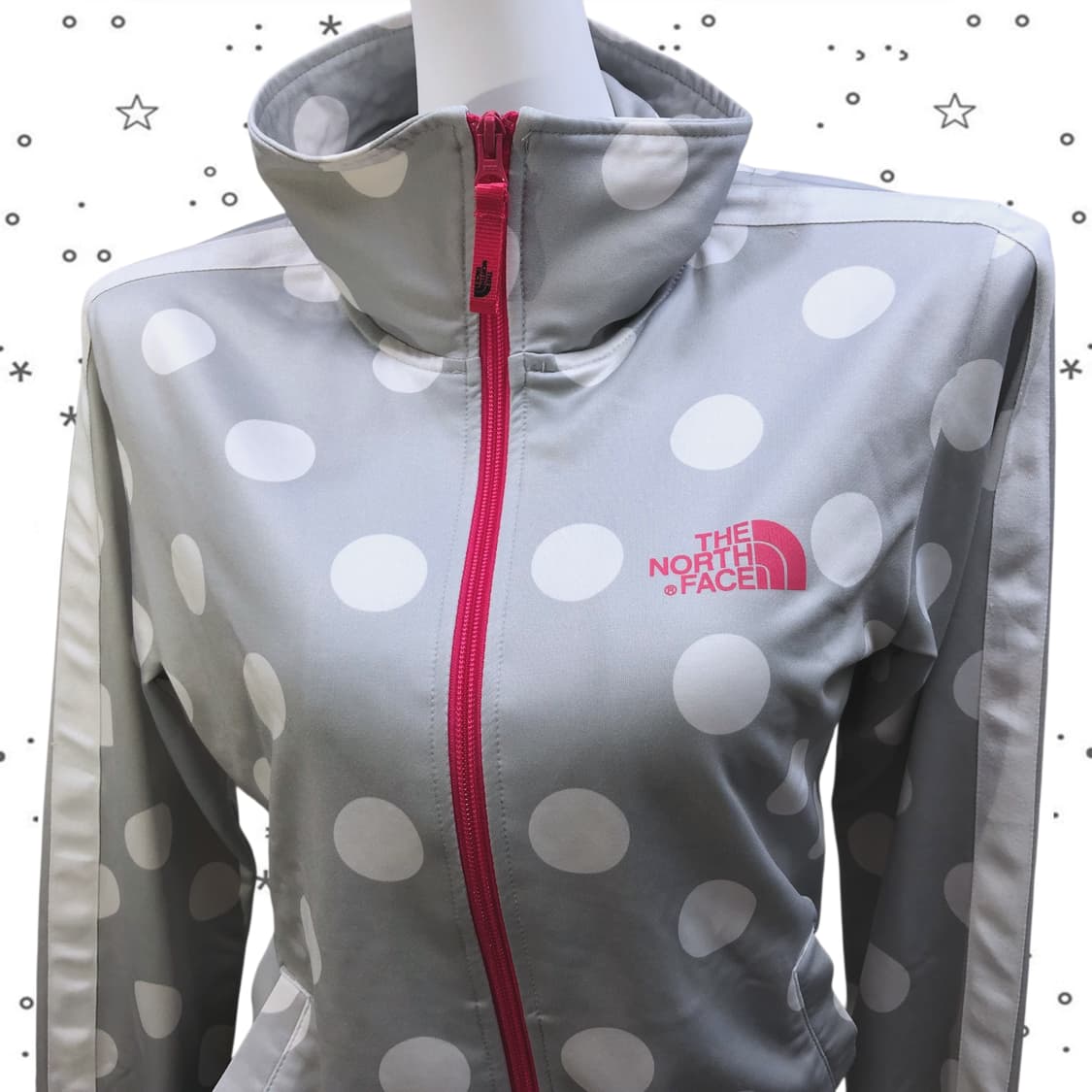 [90] 노스페이스 그레이 핑크 도트 져지 트랙탑 21 상품이미지2