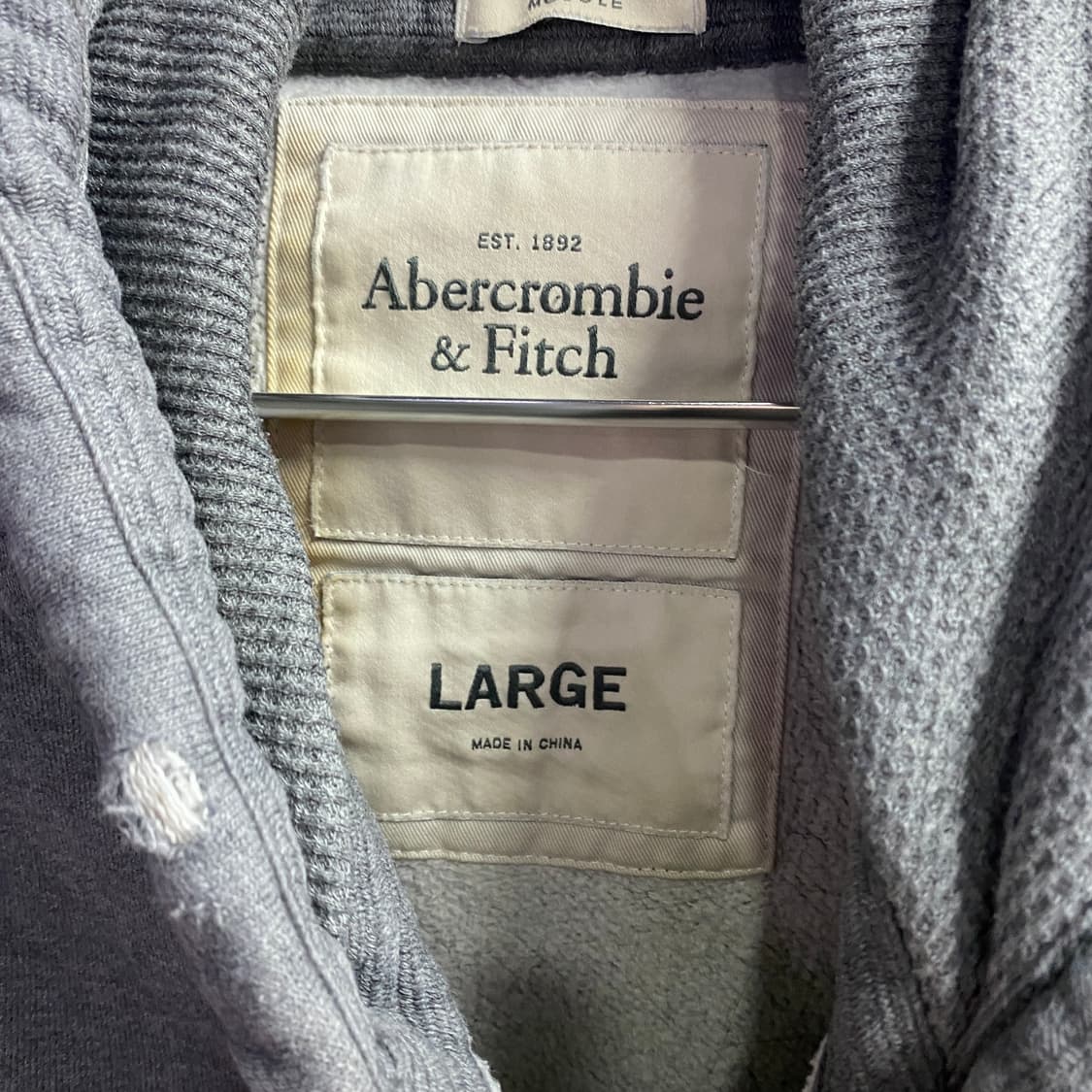 아베크롬비 그런지 그레이 후드 집업 B3124 상품이미지4