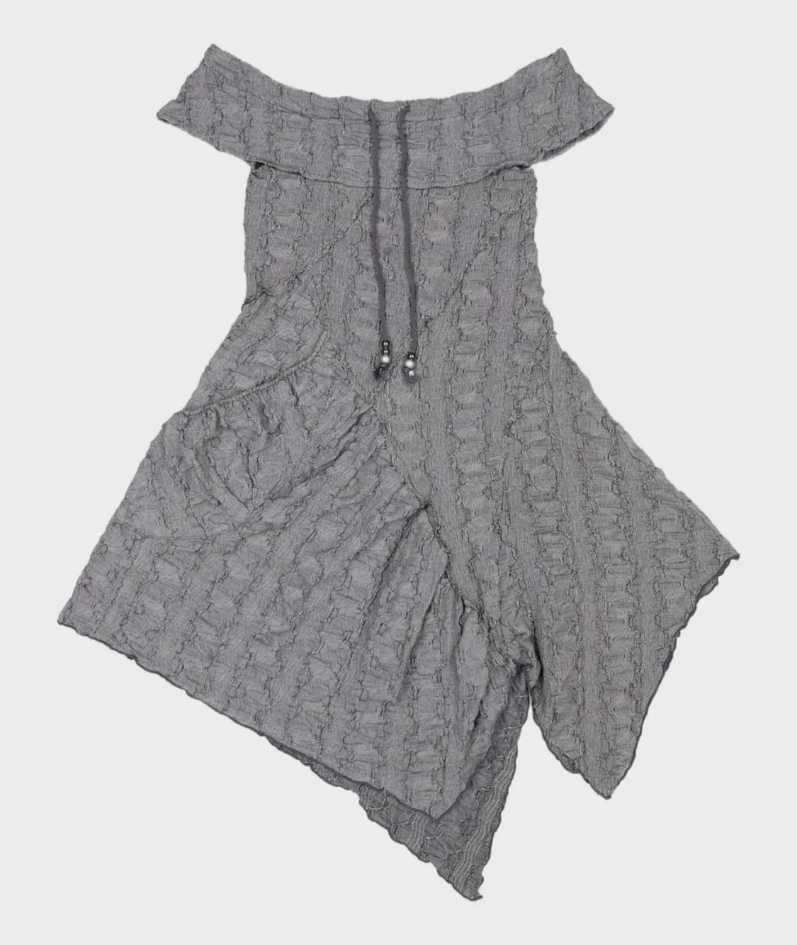 허그유어스킨 오프숄더 드레스 원피스 차콜  상품이미지1