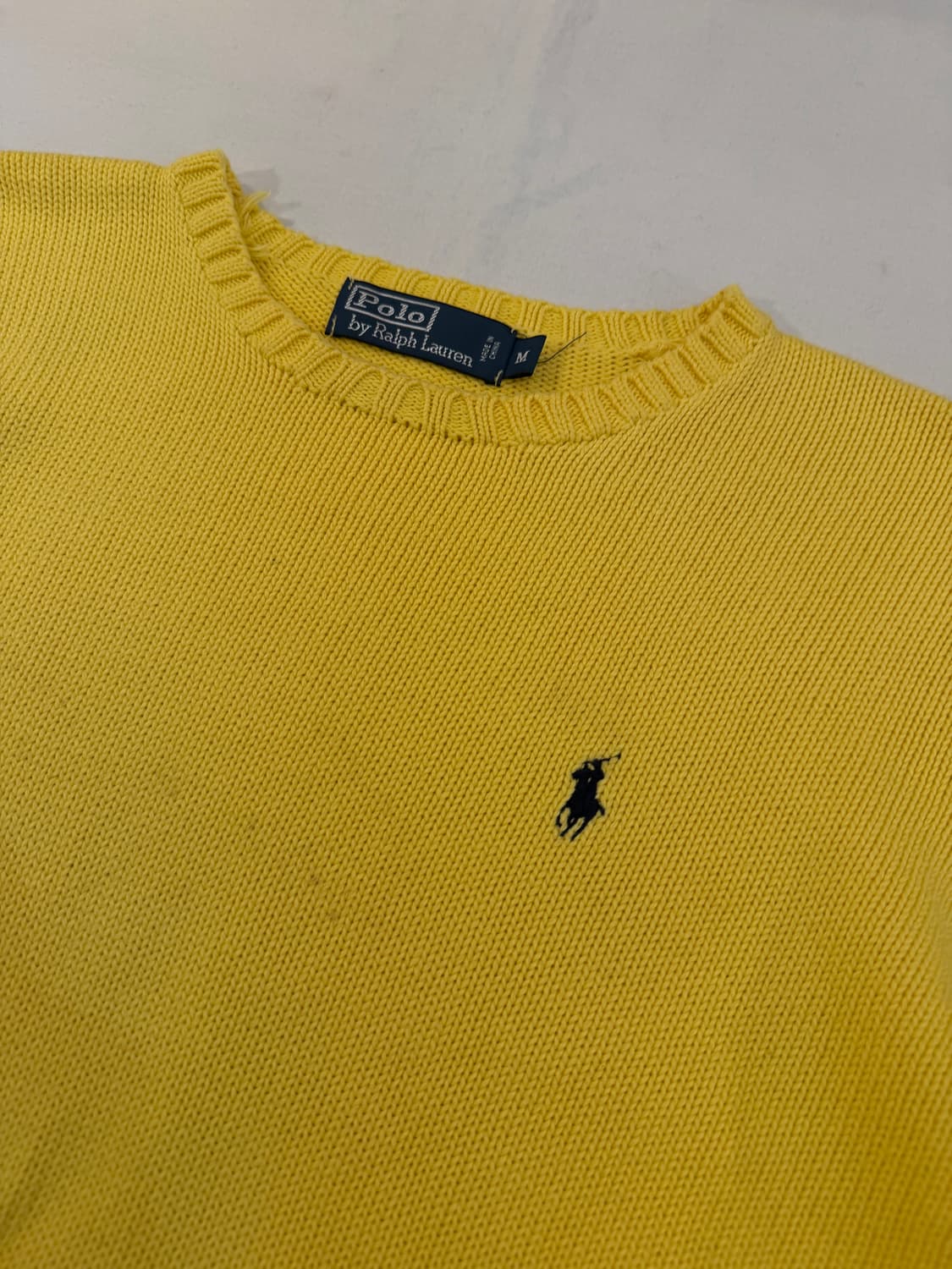폴로 랄프로렌 코튼 니트 옐로우 상품이미지2